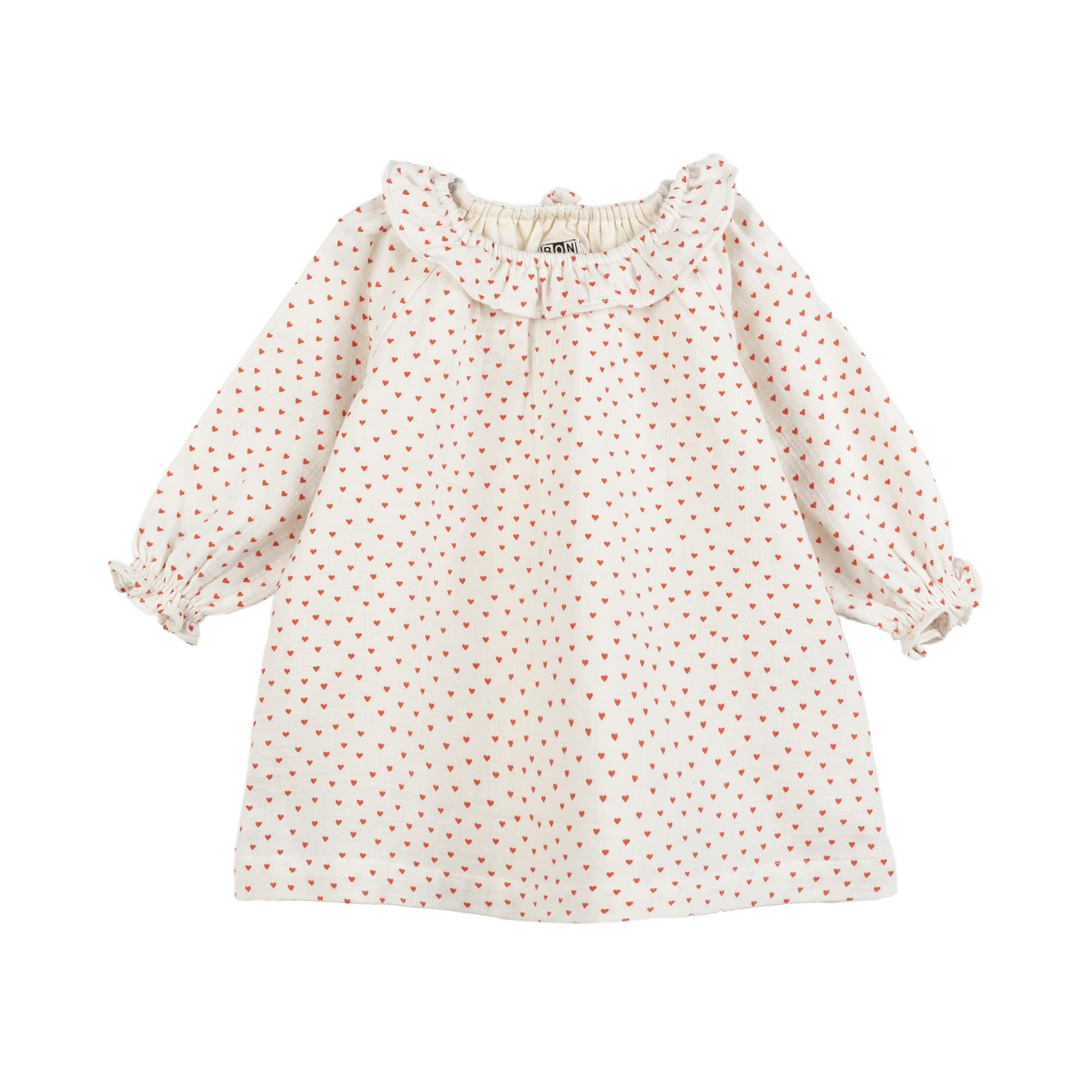Baby Girls White Heart Cotton Dress