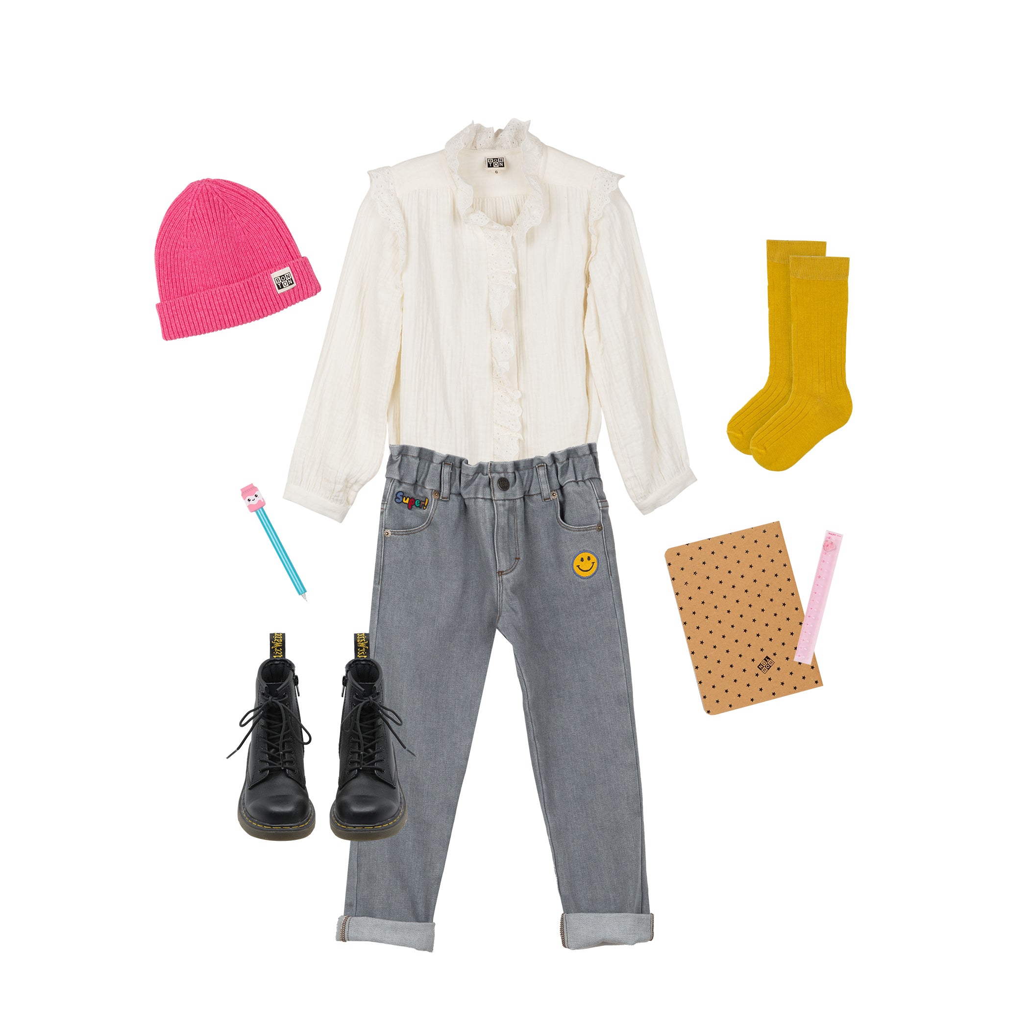 Girls Light Blue Denim Trousers