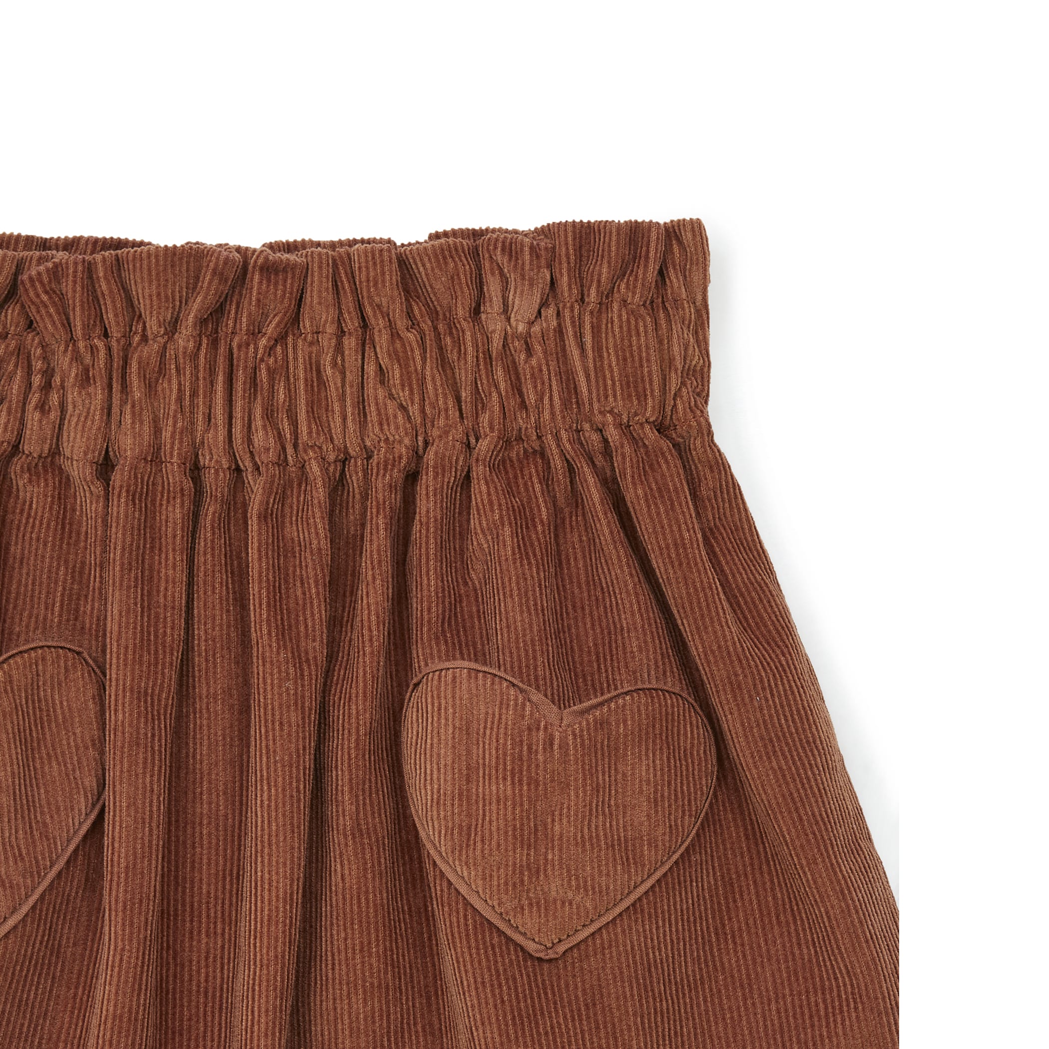 Girls Caramel Velvet Skirt