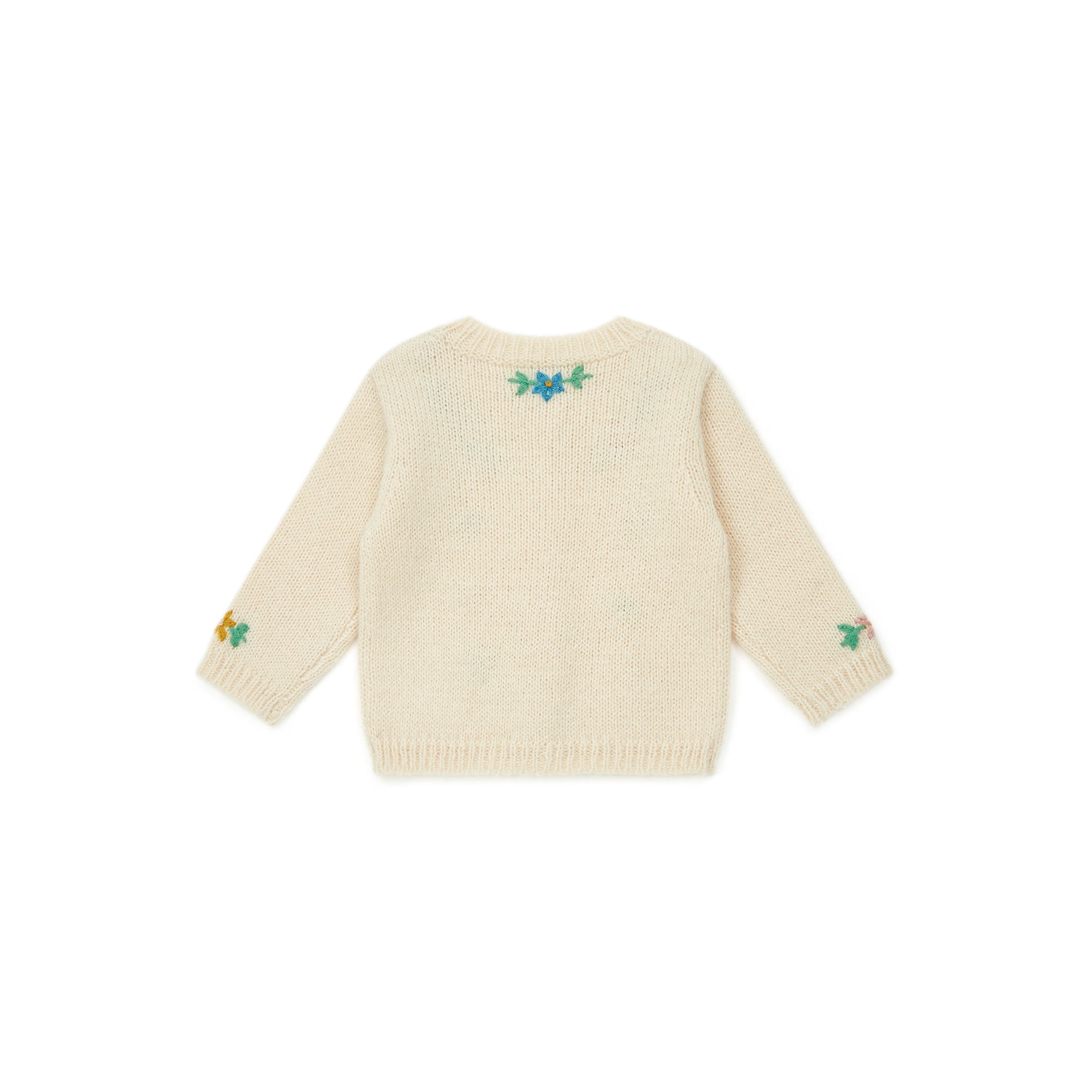 Baby Girls White Embroidered Cardigan