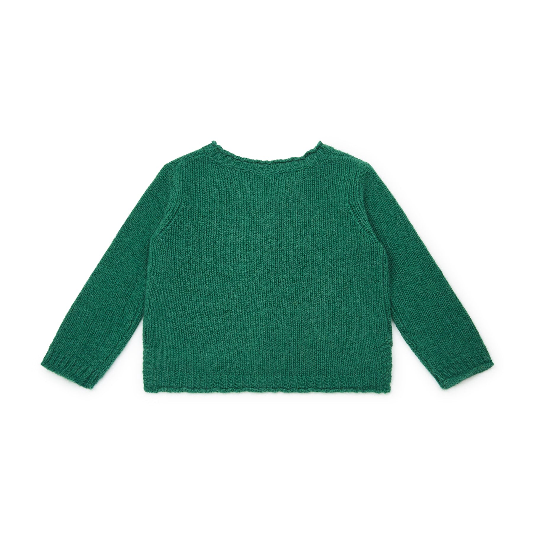 Girls Green Wool Cardigan