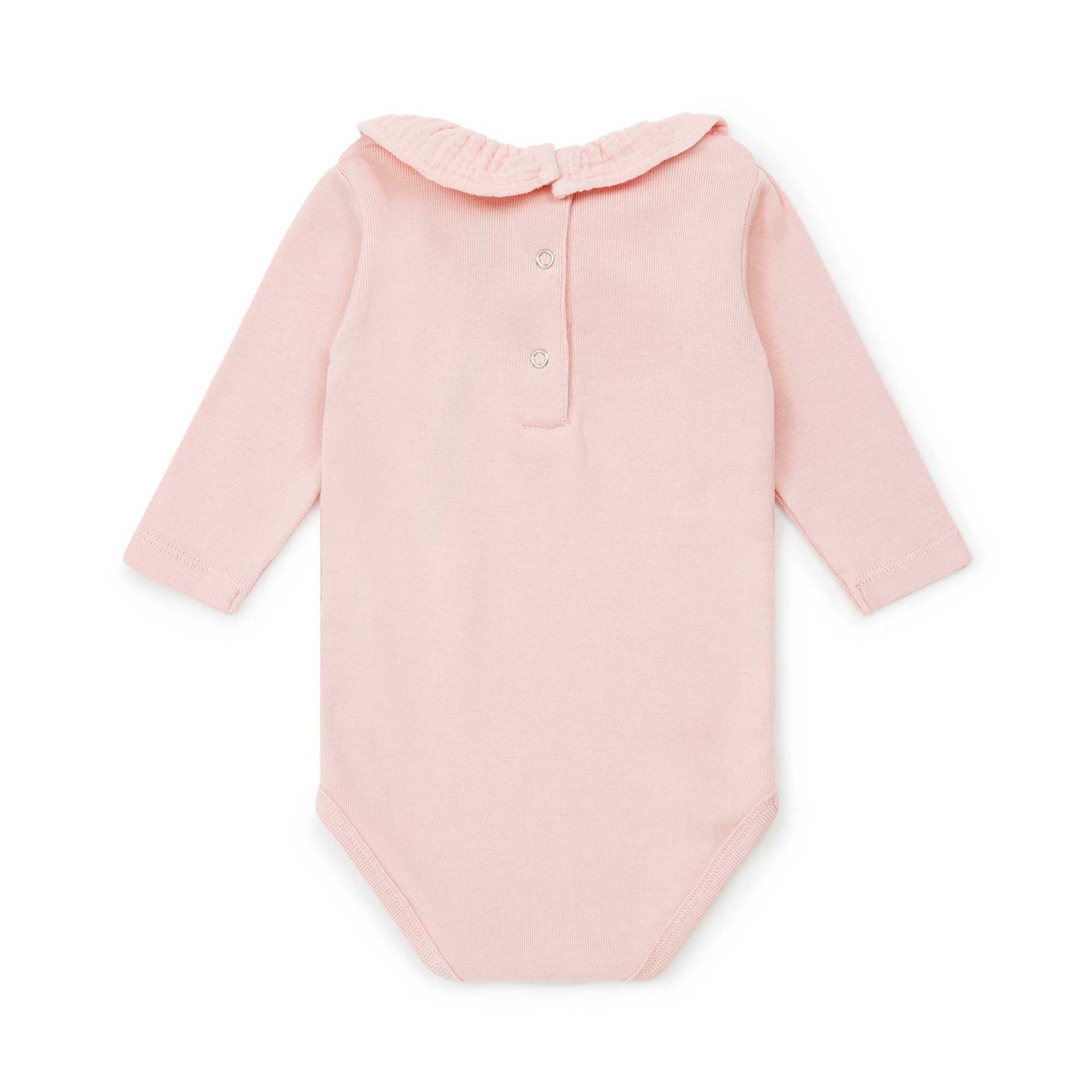 Baby Girls Pink Cotton Babysuit