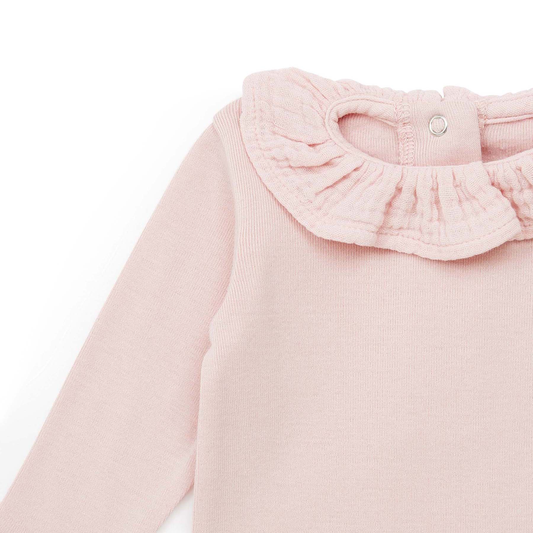 Baby Girls Pink Cotton Babysuit