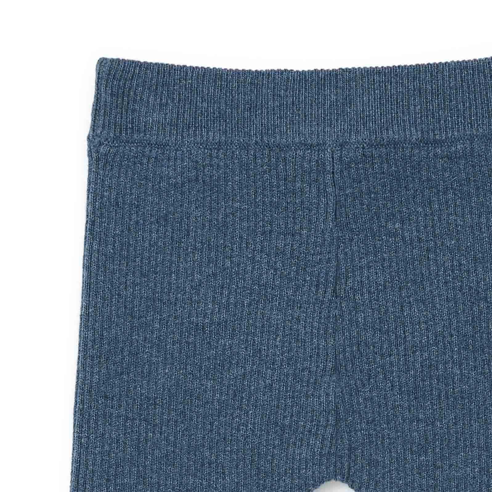 Baby Girls Blue Wool Leggings