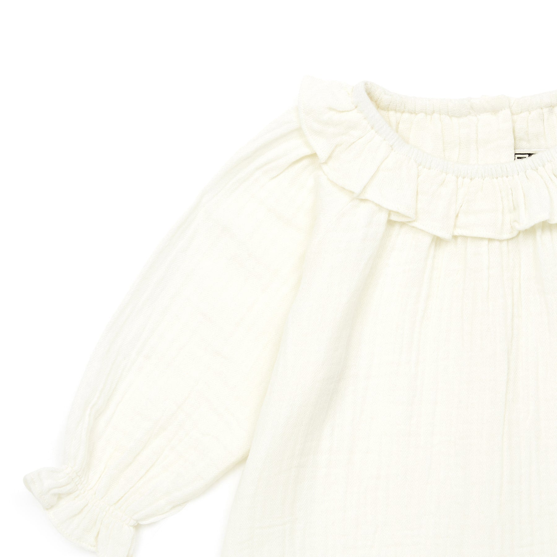 Baby Girls White Ruffle Cotton Top