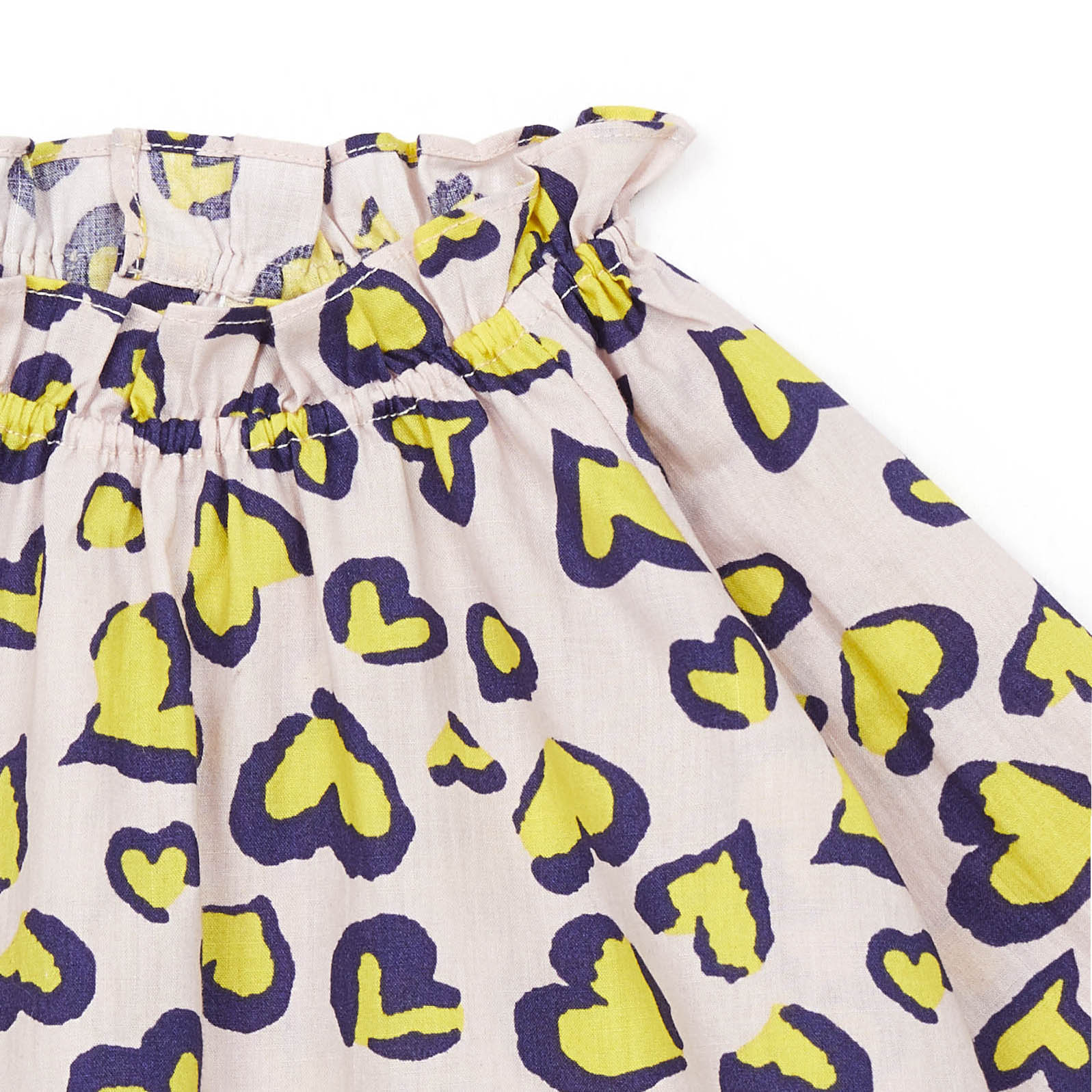 Baby Girls Pink Heart Printed Cotton Dress