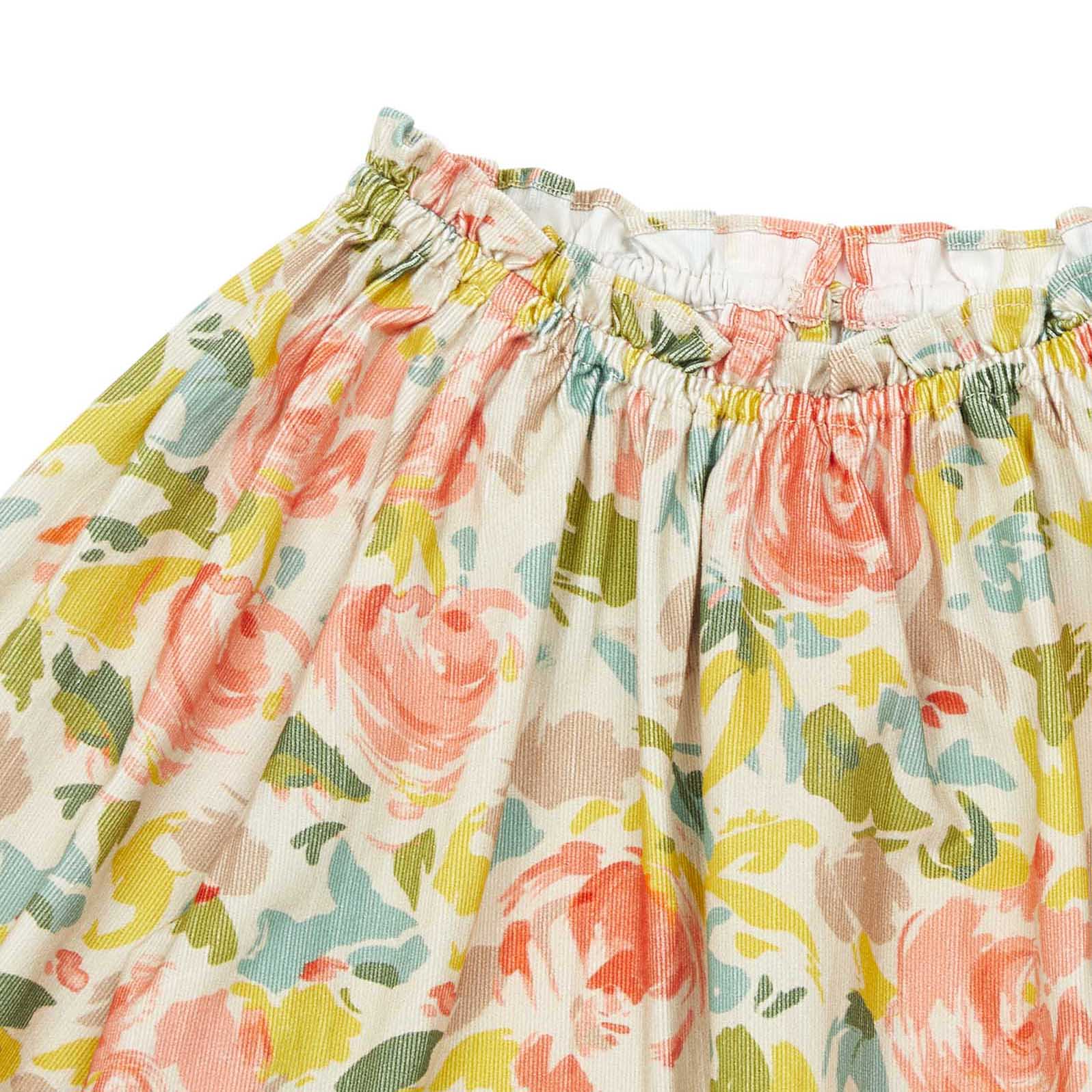 Girls Multicolor Flowers Cotton Dress