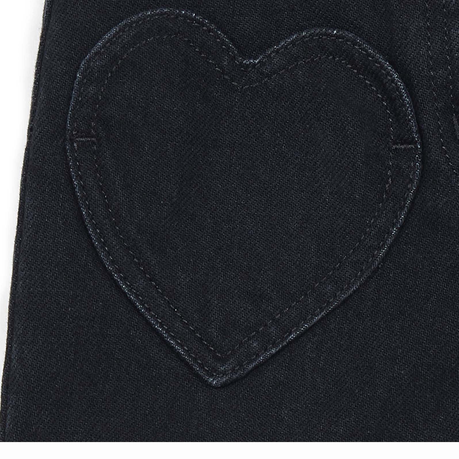 Girls Black Denim Shorts