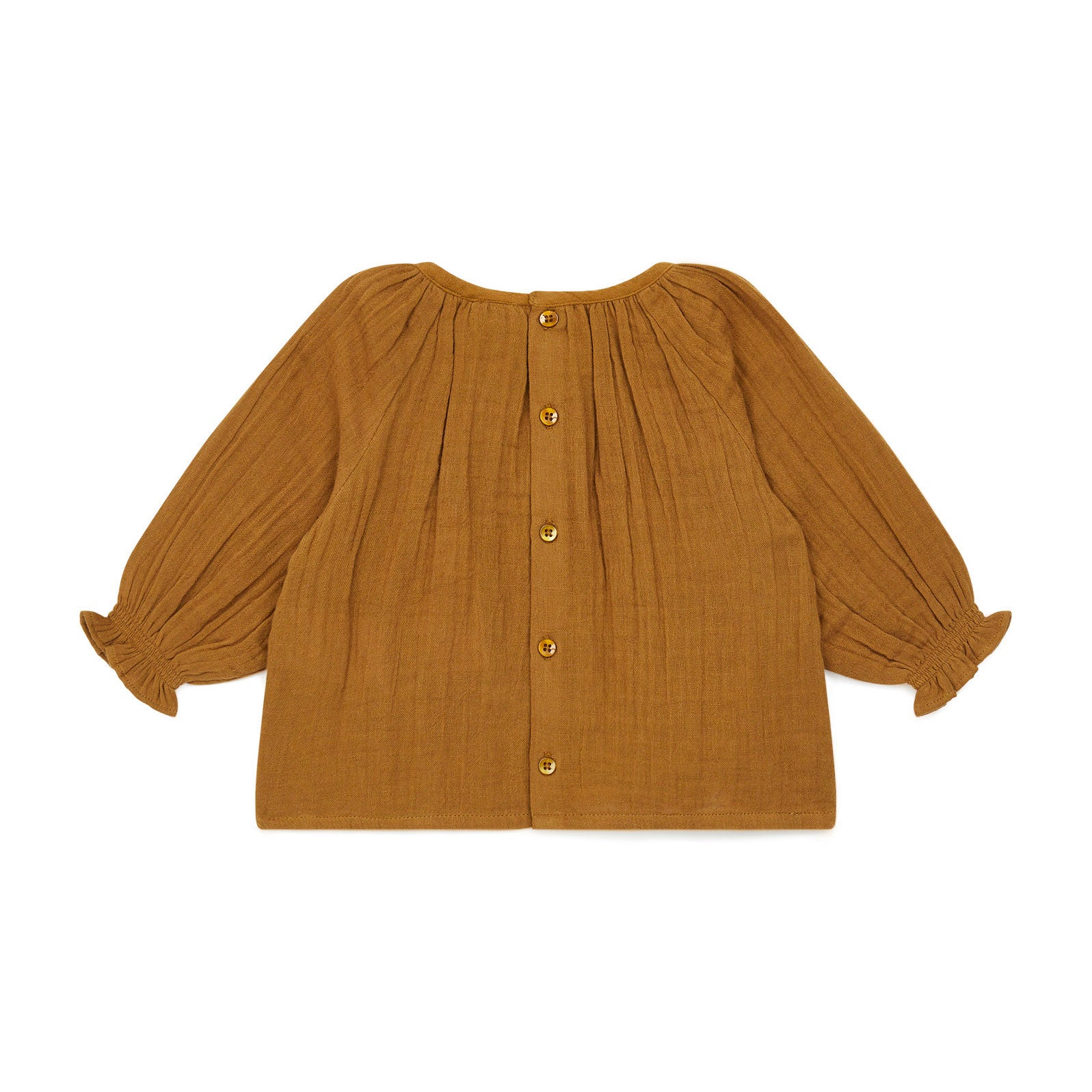 Baby Girls Caramel Cotton Shirt