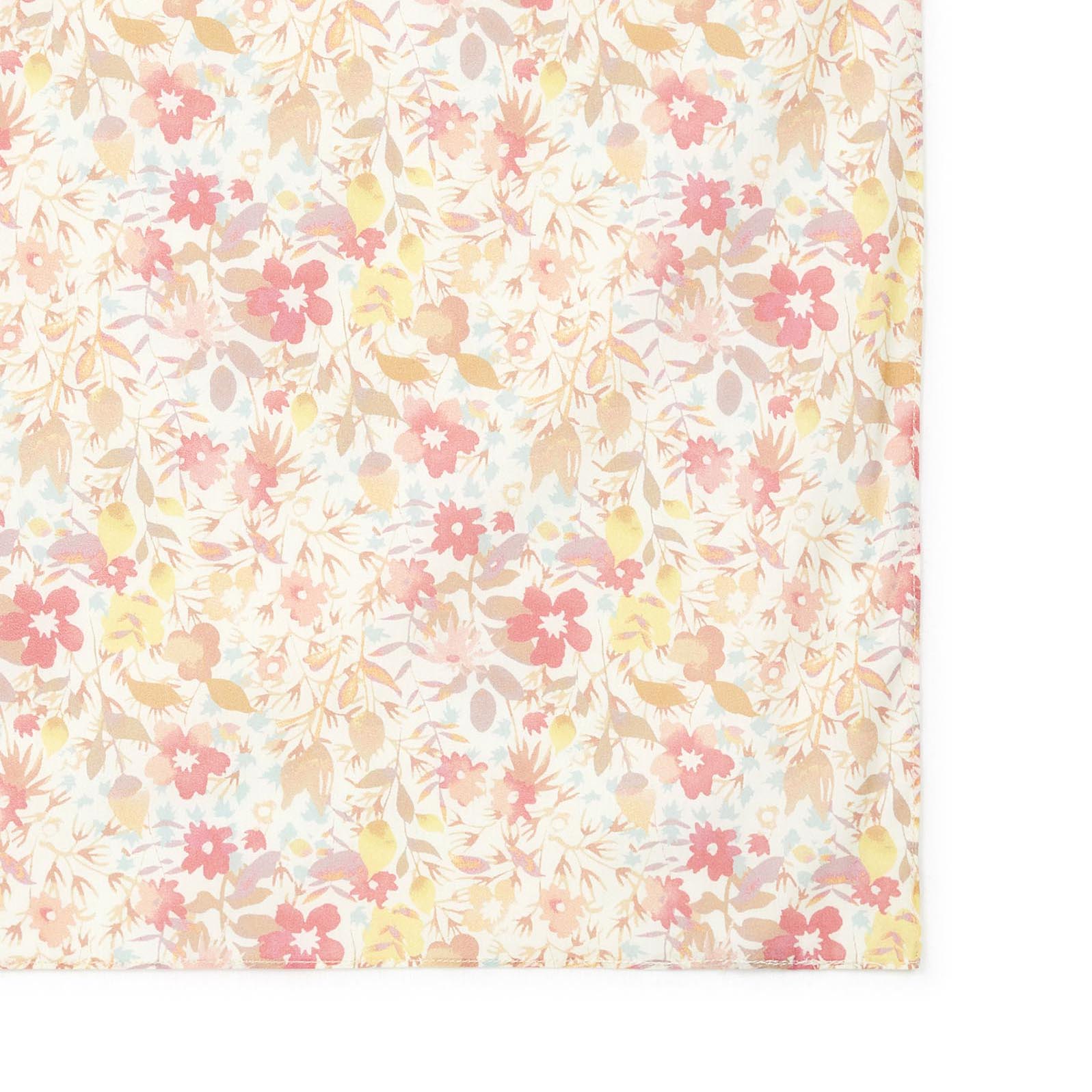 Girls Pink Floral Cotton Scarf