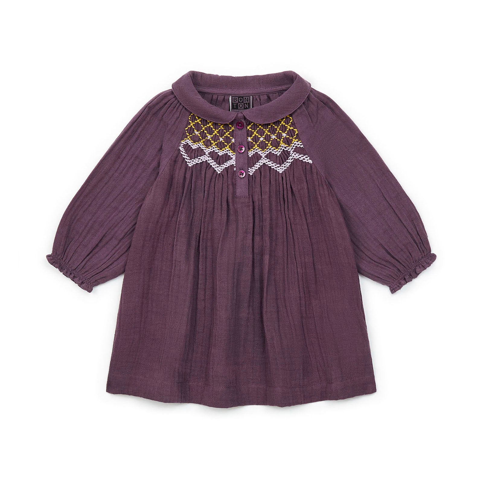 Baby Girls Purple Cotton Dress
