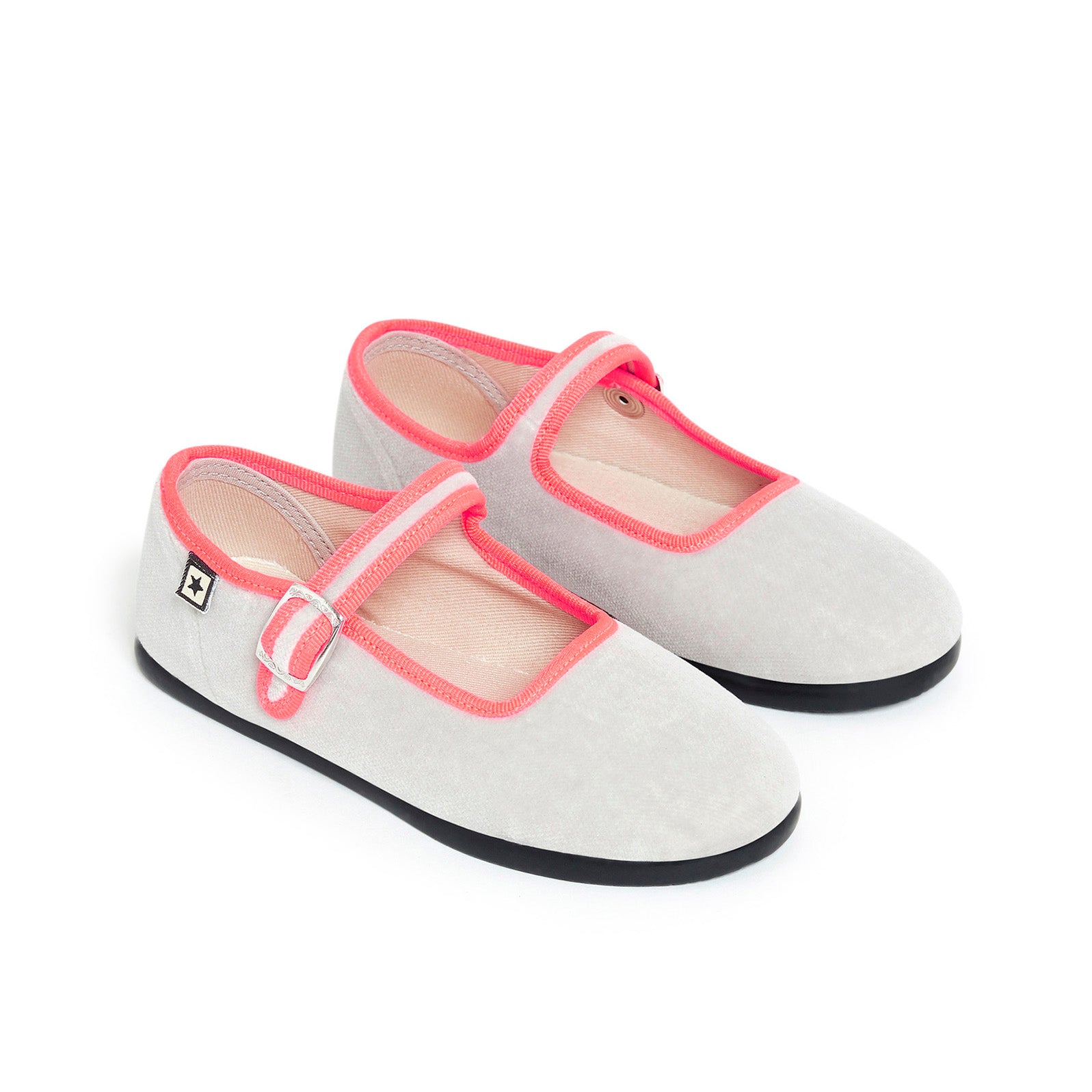 Girls Grey Flat Shoes