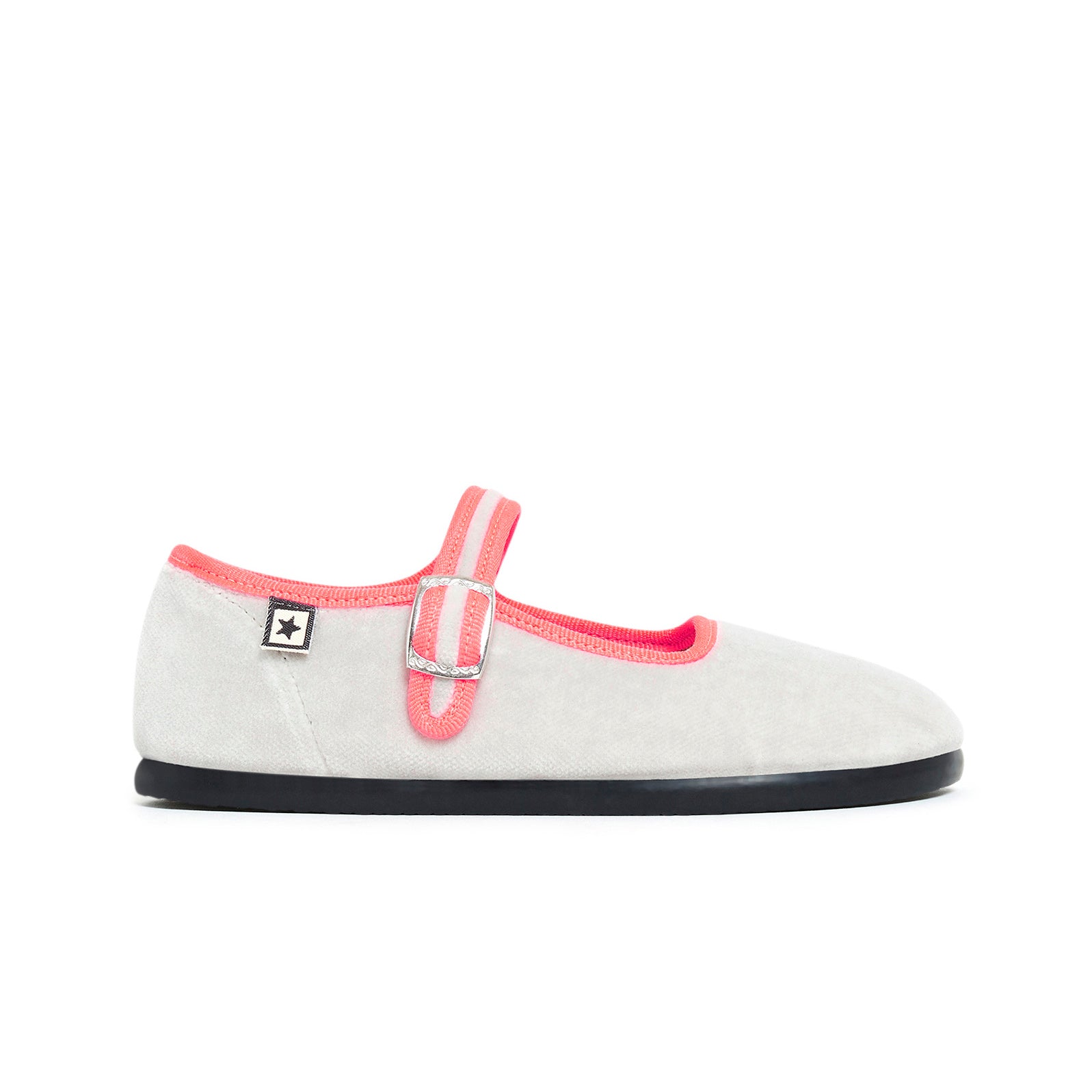 Girls Grey Flat Shoes