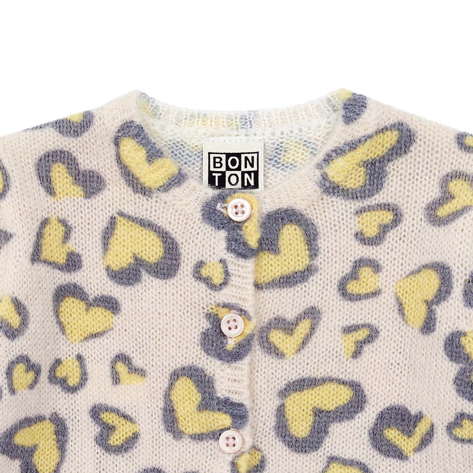 Baby Girls Pink Heart Wool Cardigan