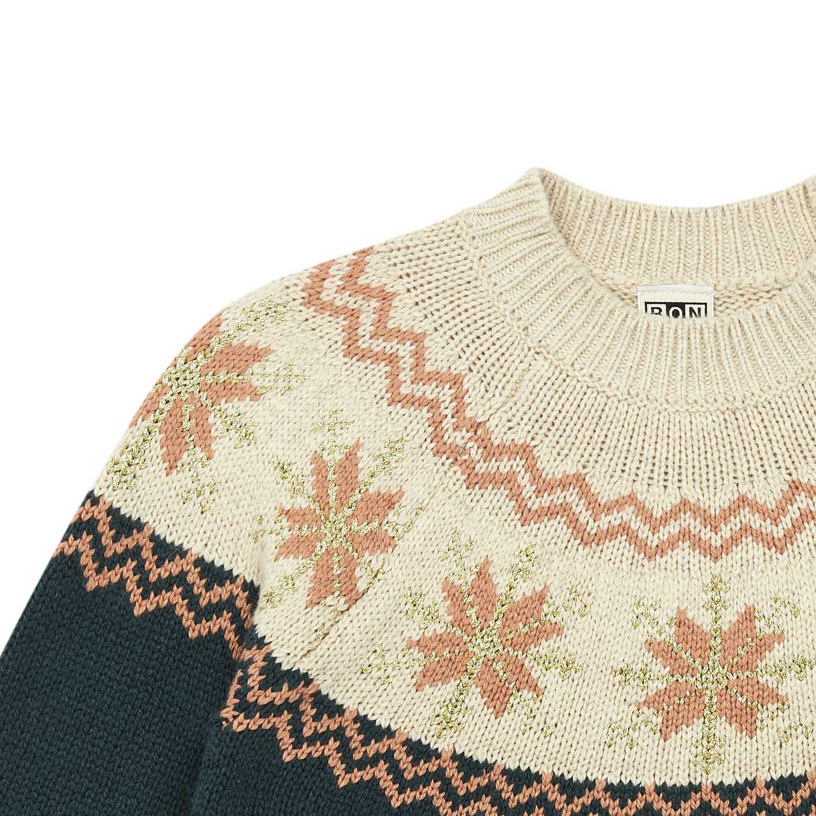 Girls Green Cotton Sweater