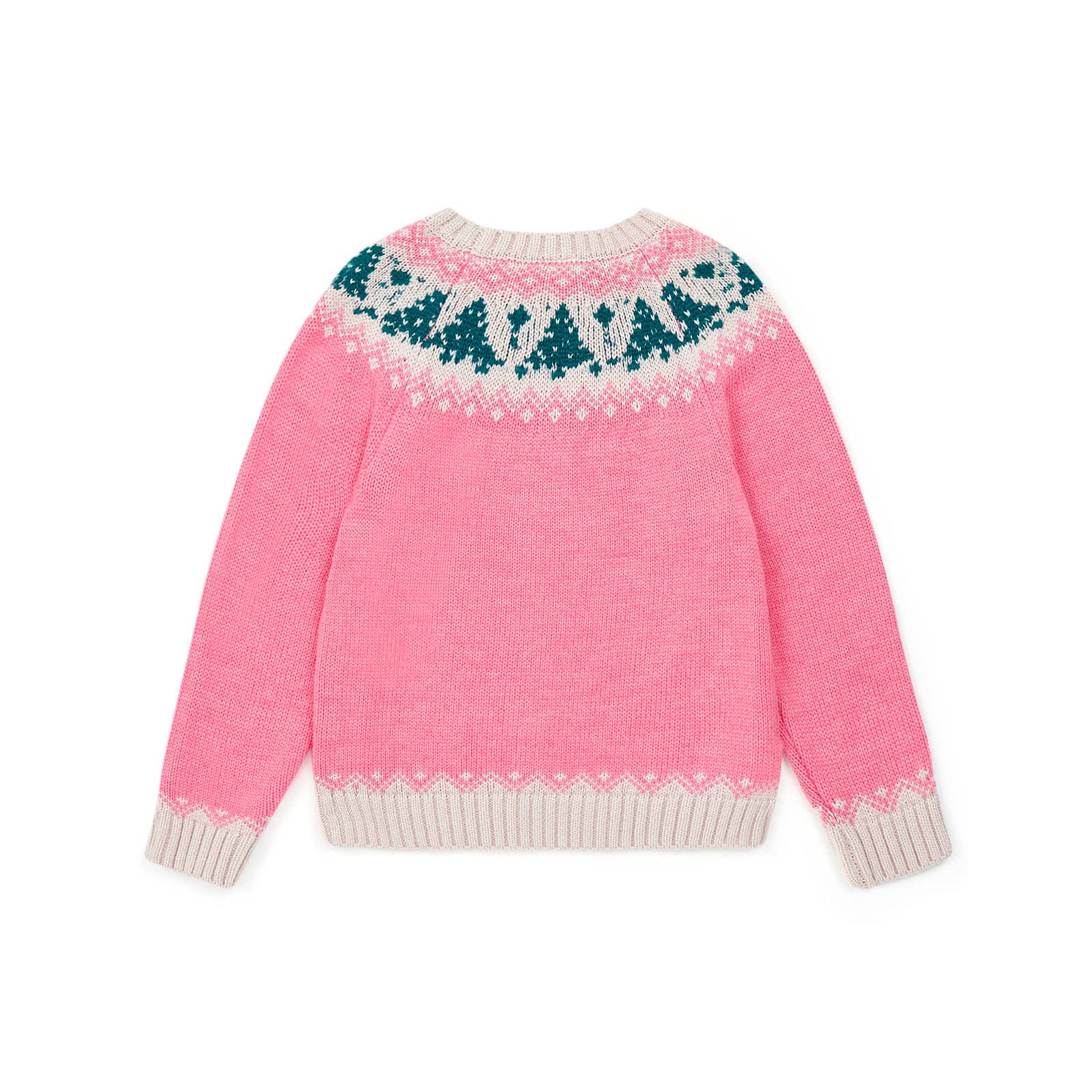 Girls Bright Pink Wool Sweater
