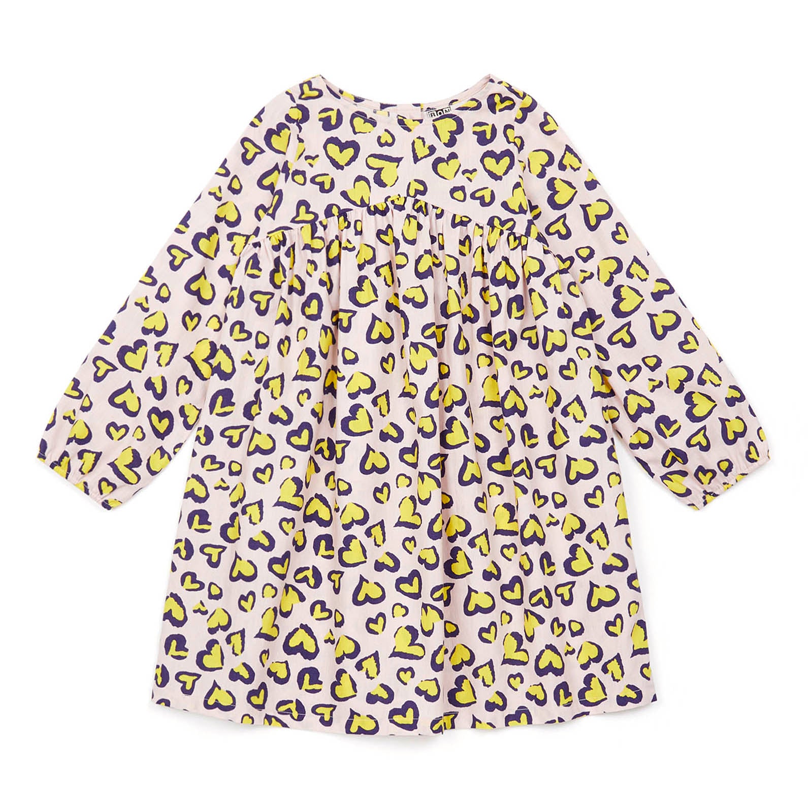 Girls Pink Heart Cotton Dress