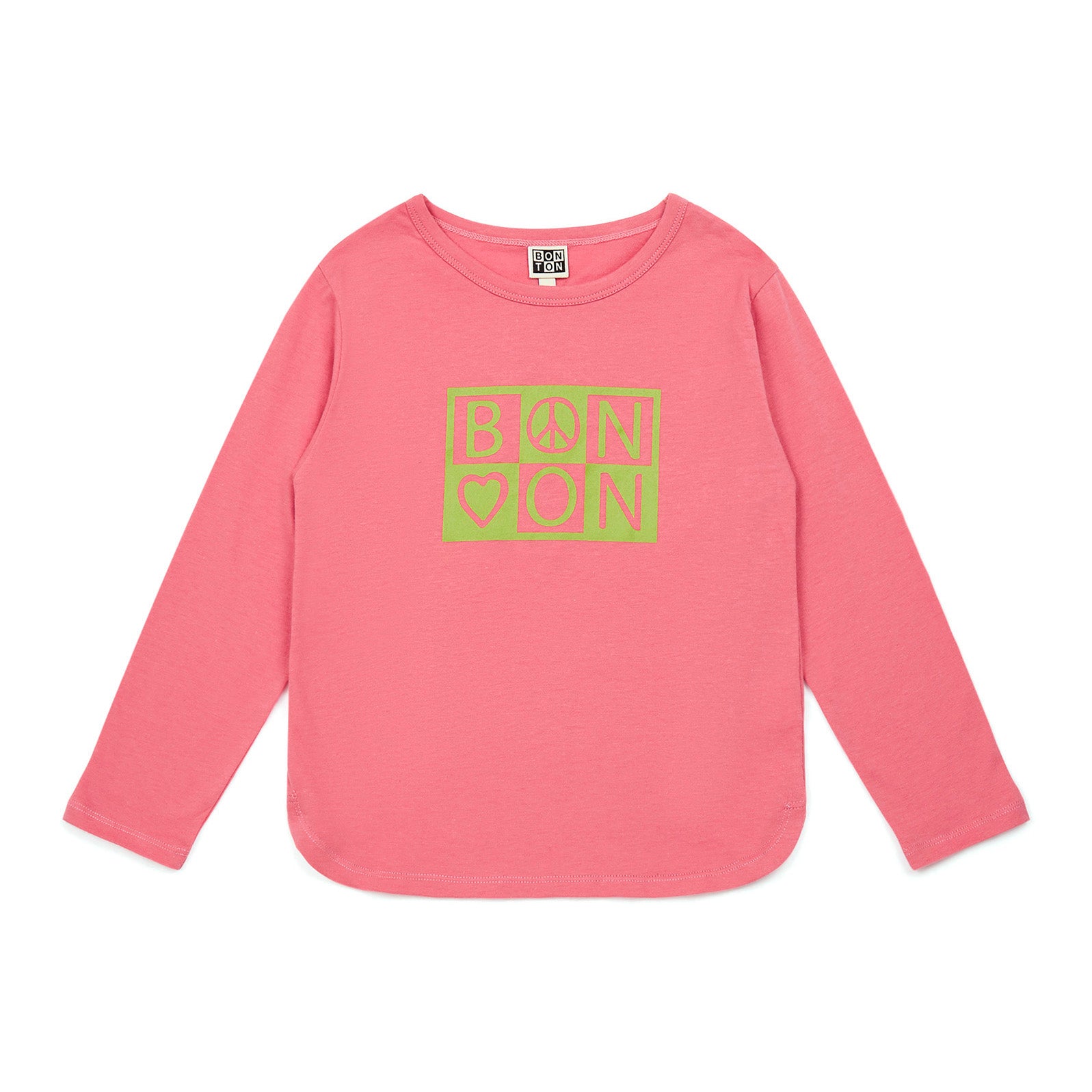 Girls Bright Pink Logo Cotton T-Shirt