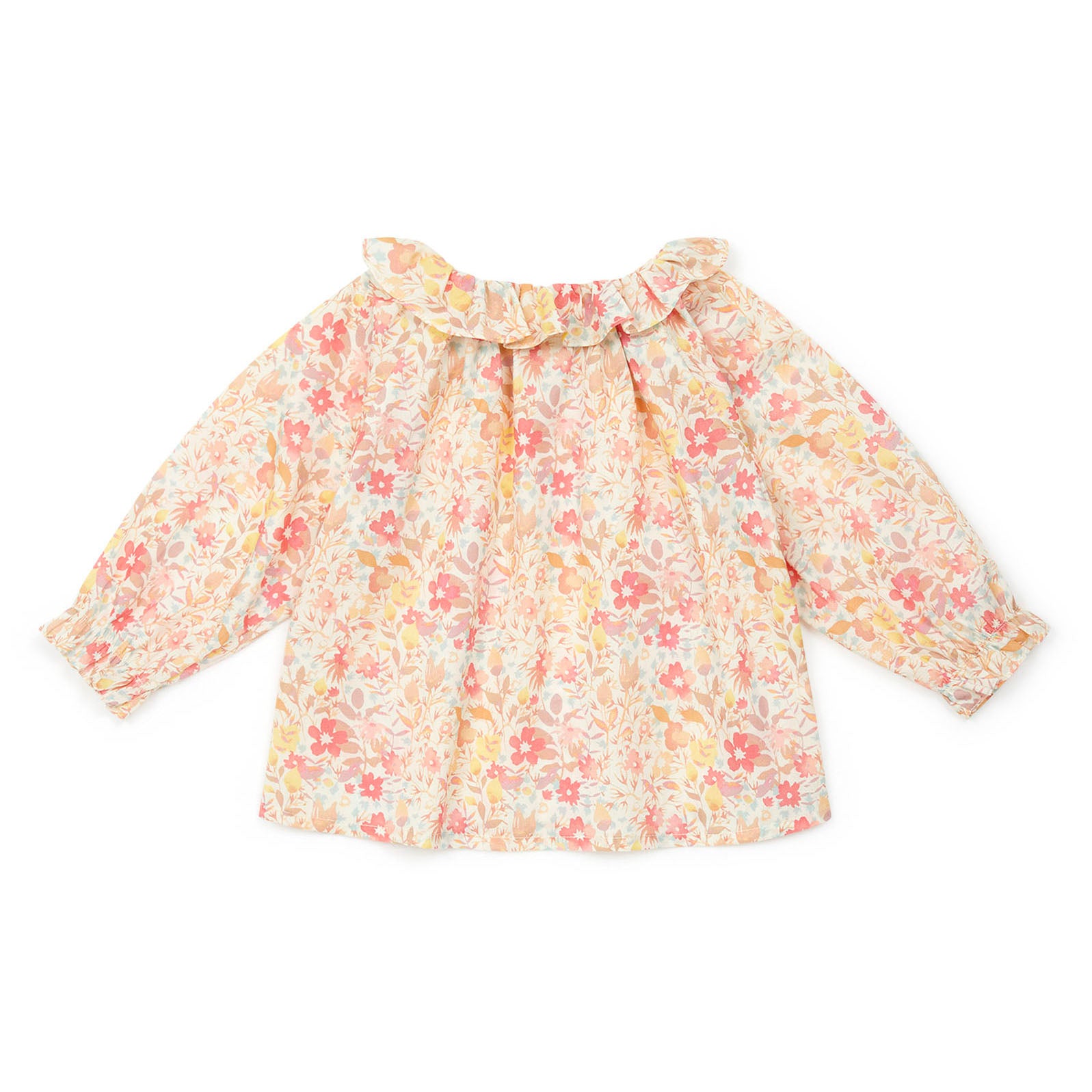 Baby Girls Pink Floral Cotton Shirt