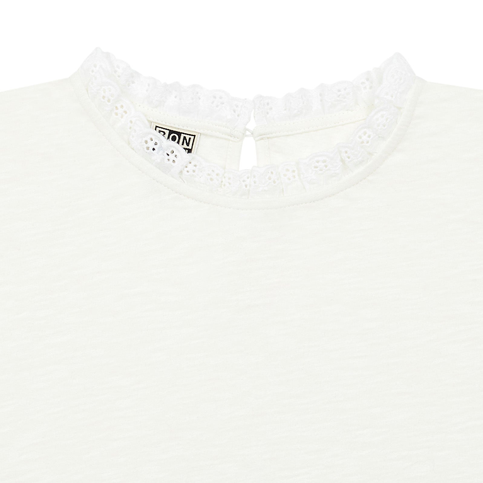 Girls White Cotton T-Shirt
