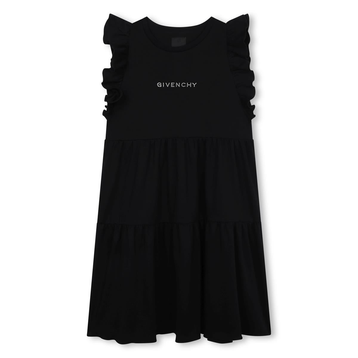 Girls Black Cotton Dress