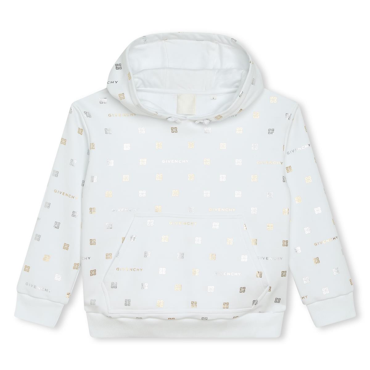 Girls White Hooded Sweatshirt