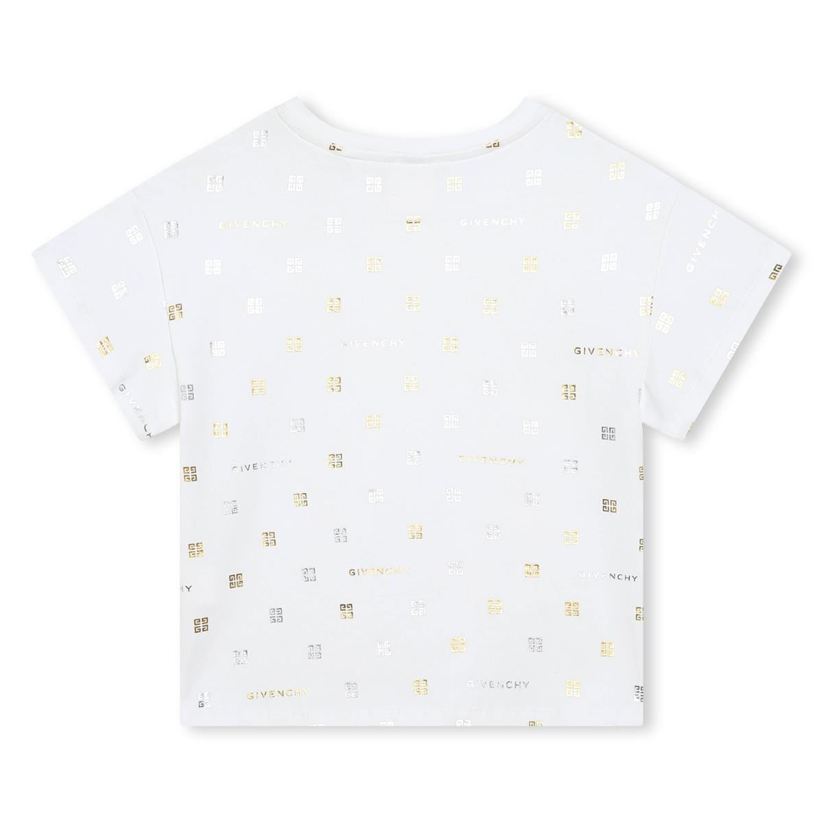 Girls White Cotton T-Shirt