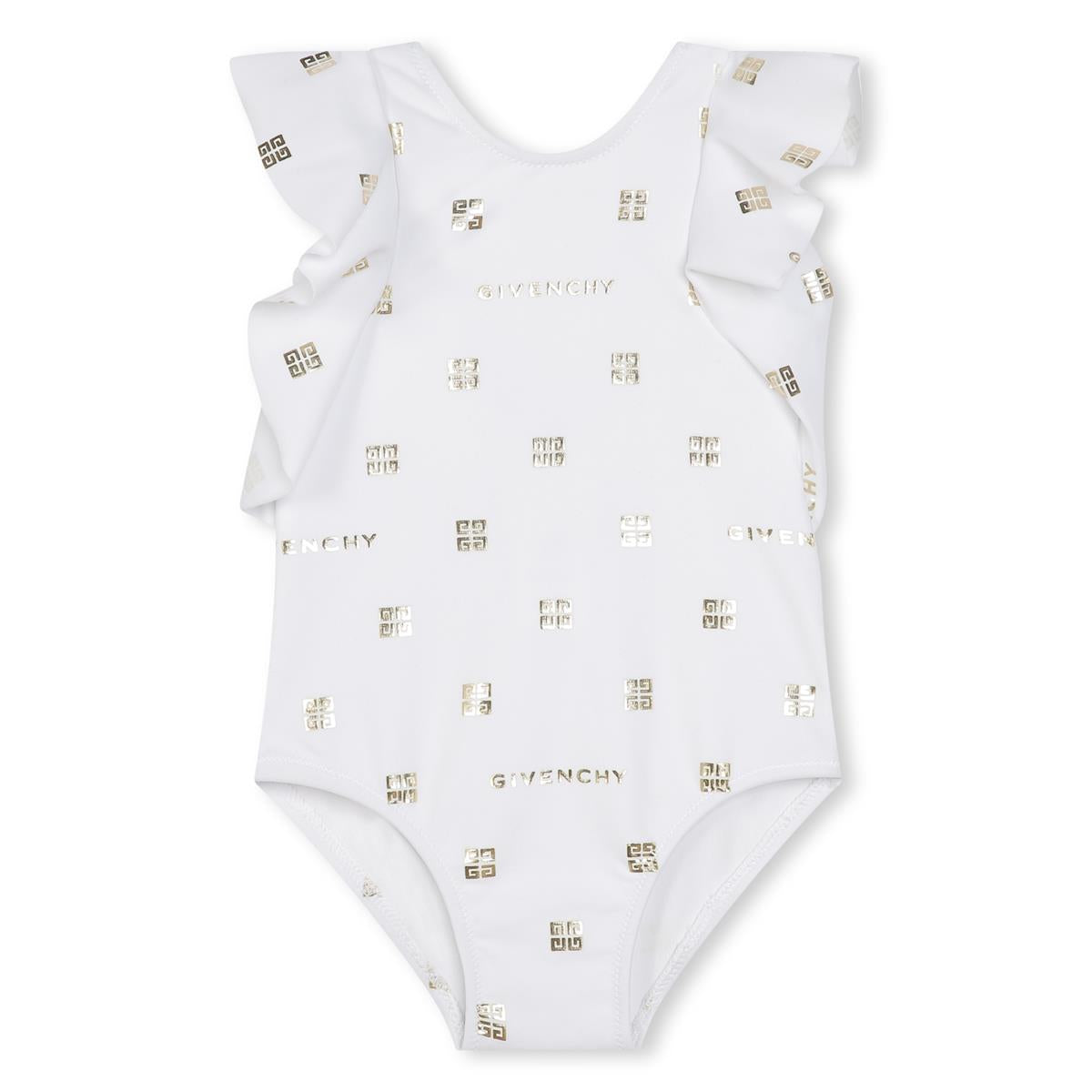Baby Girls White Logo Swimsuit