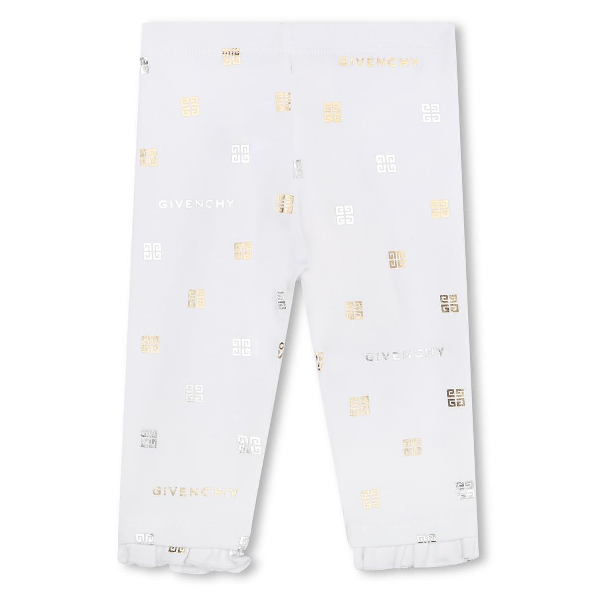 Baby Girls White Cotton Leggings