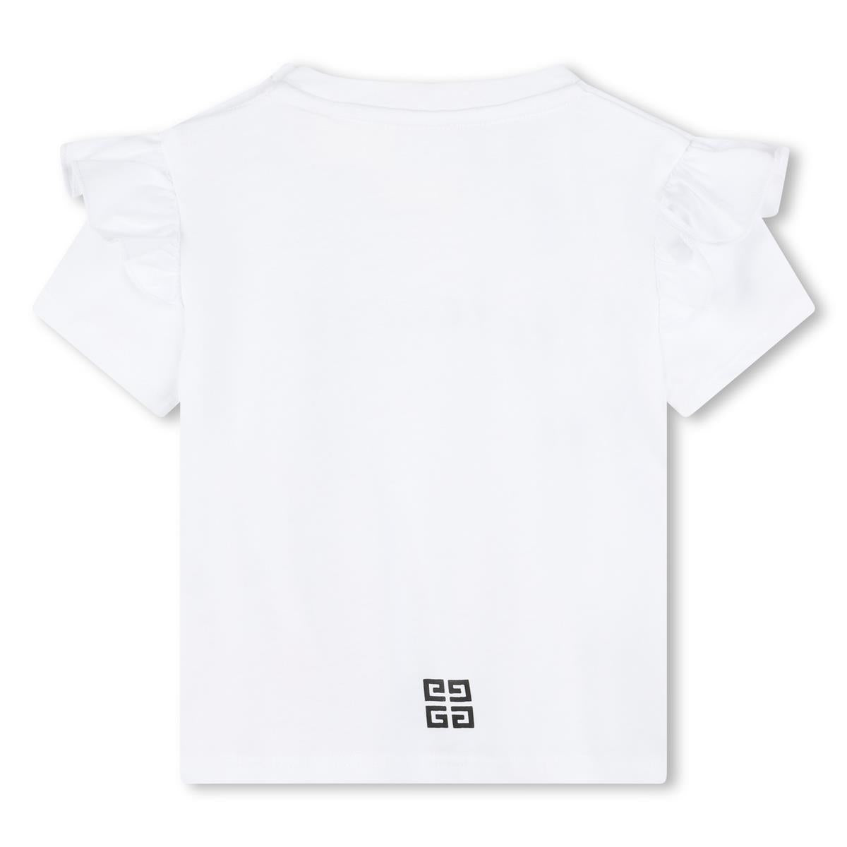 Baby Girls White Cotton T-Shirt