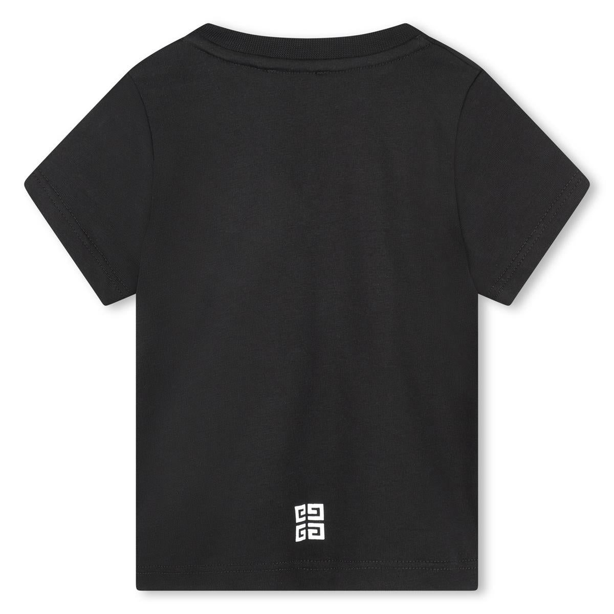 Baby Girls Black Cotton T-Shirt