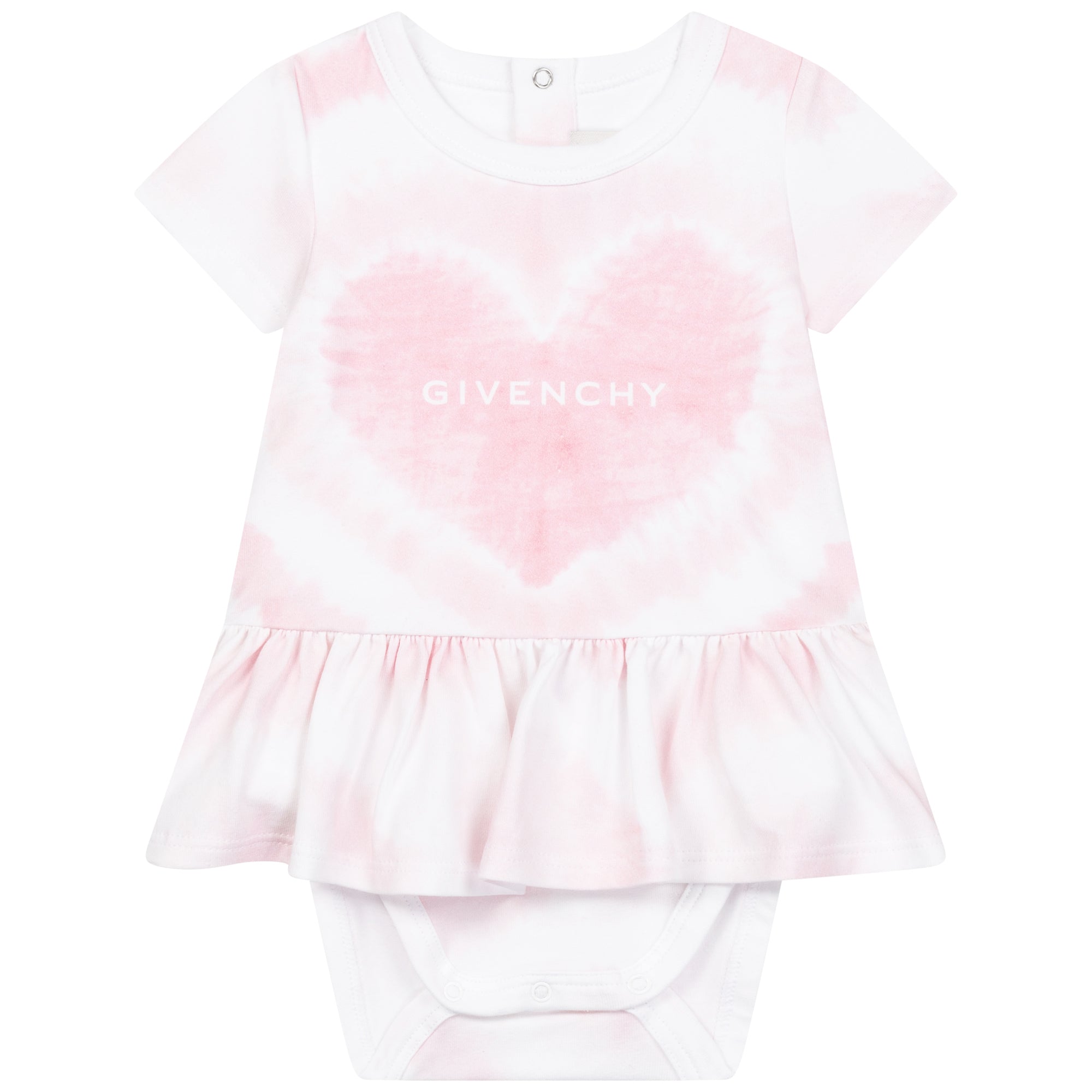 Baby Girls White Logo Cotton Set