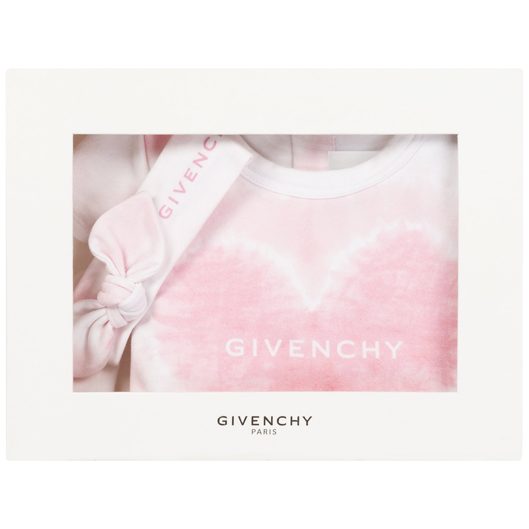 Baby Girls White Logo Cotton Set