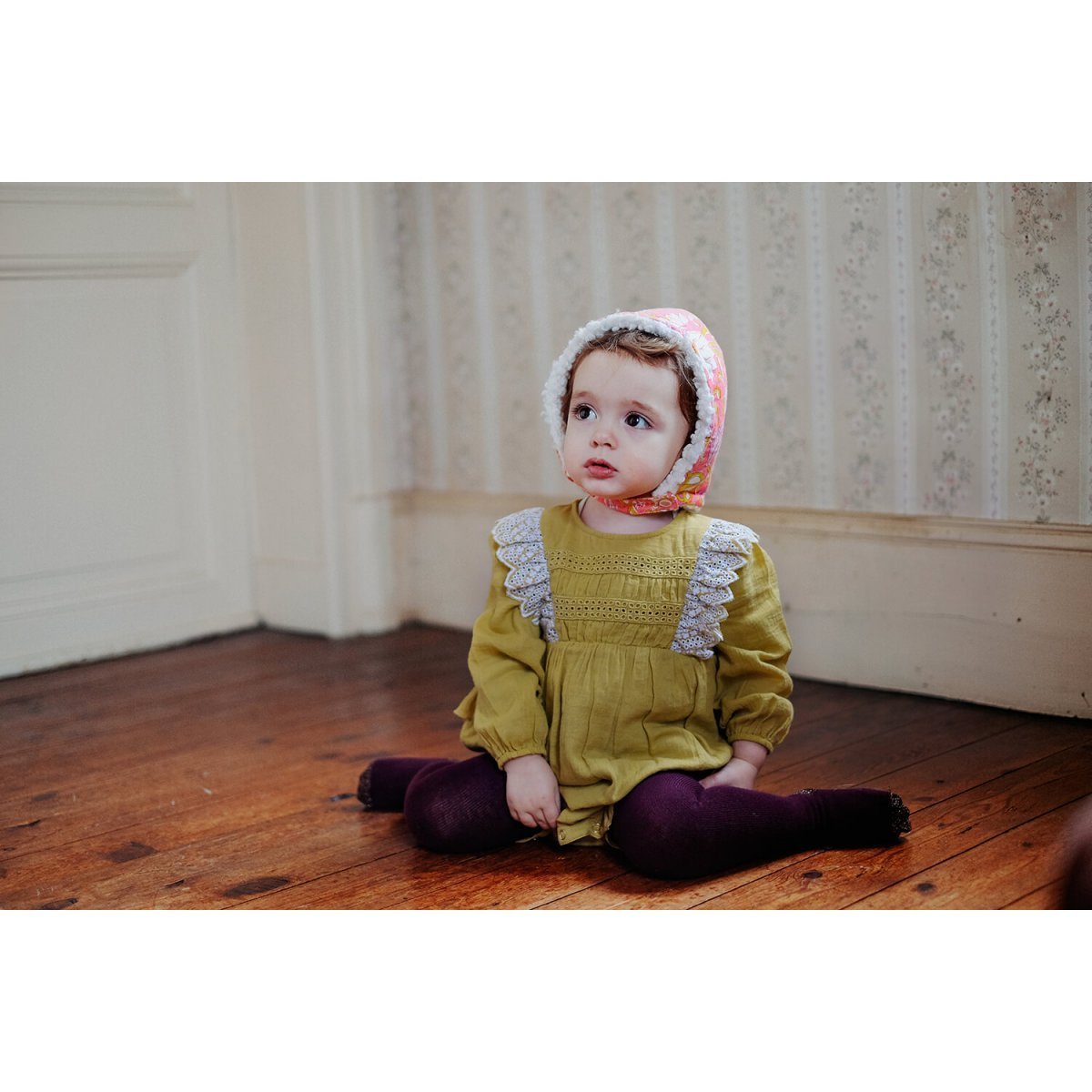 Baby Girls Coral Flower Cotton Hat