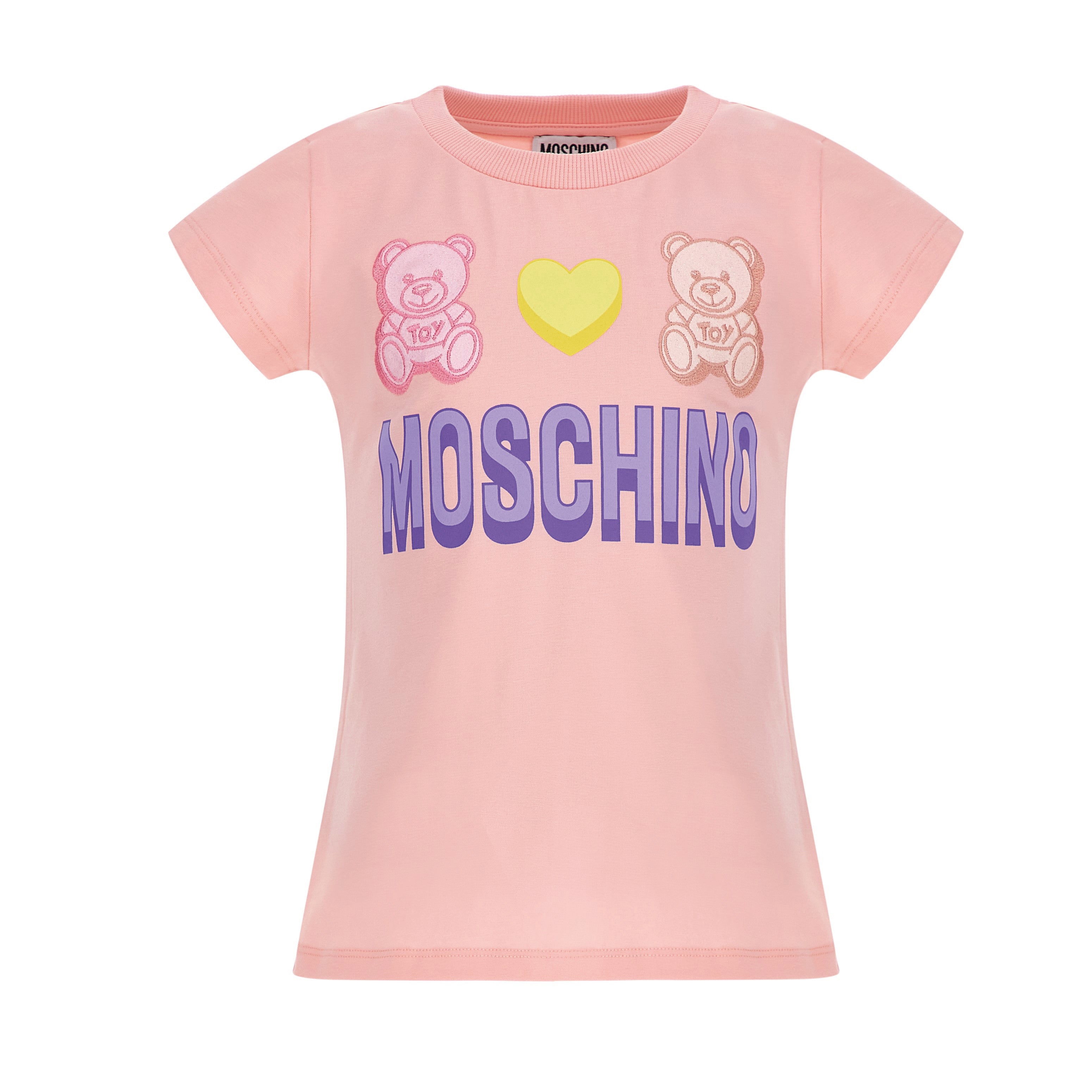 Girls Pink Logo Cotton T-Shirt