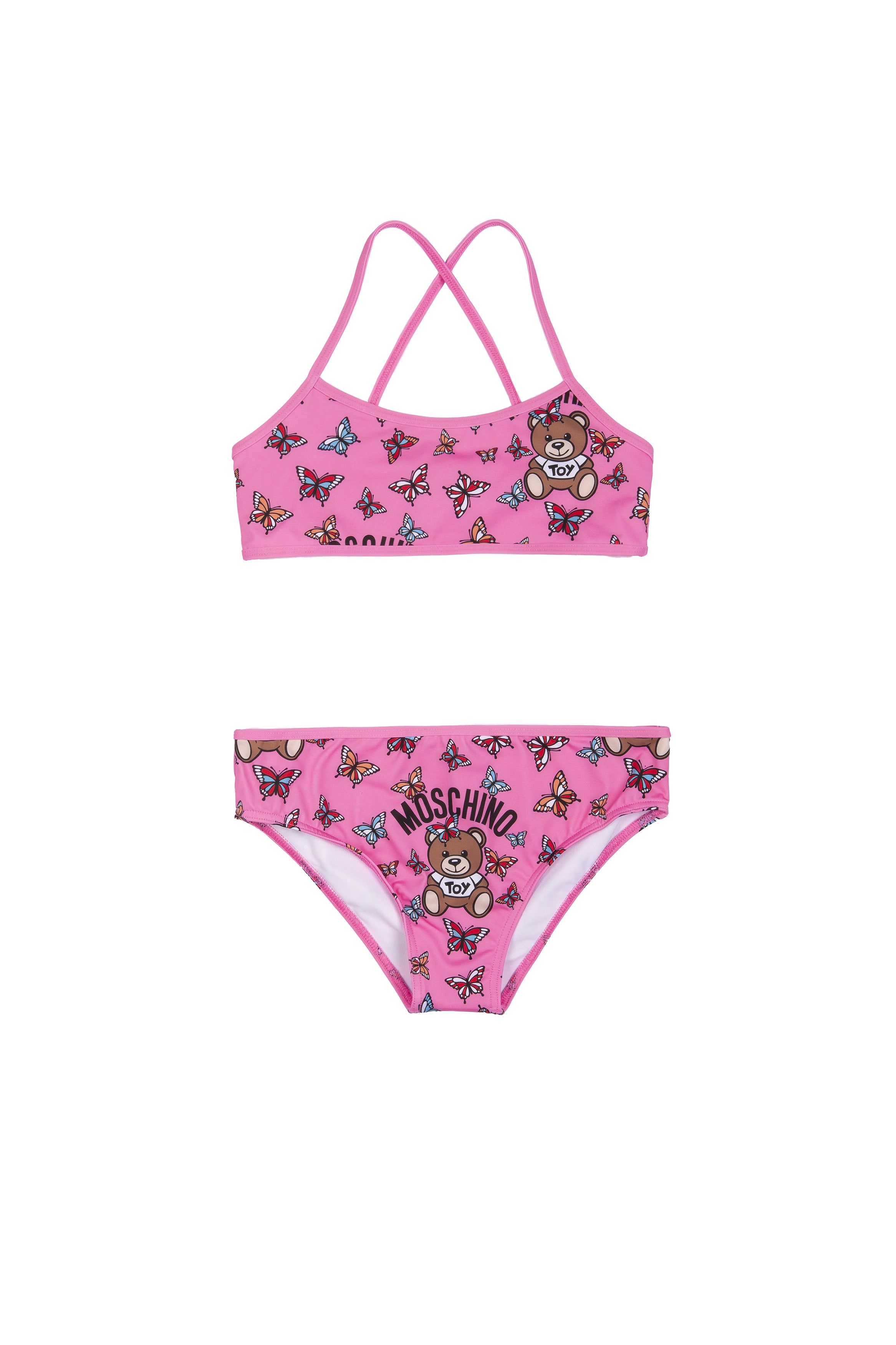 Girls Pink Butterfly Swimsuit
