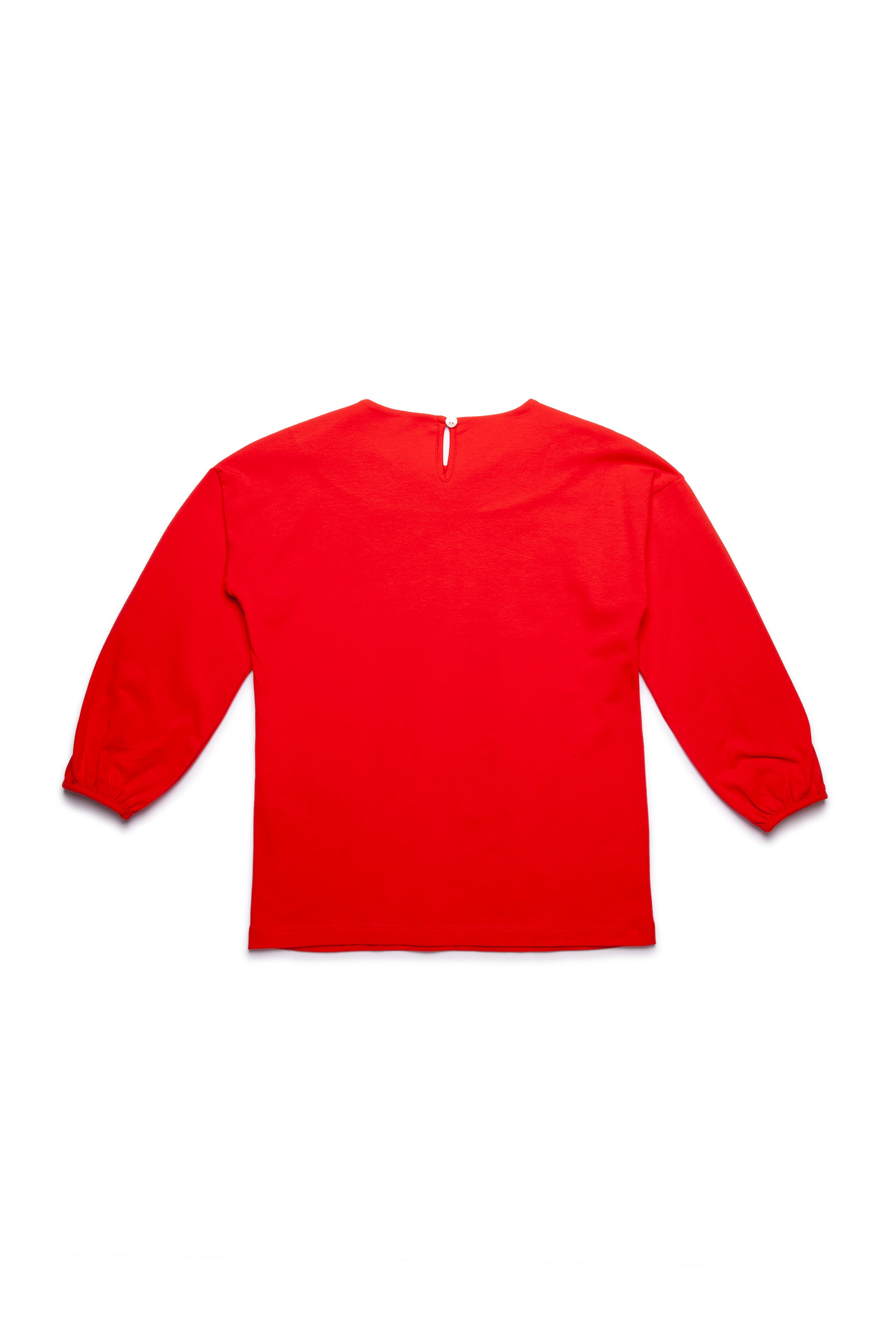 Girls Red Printing Bow-knot Top
