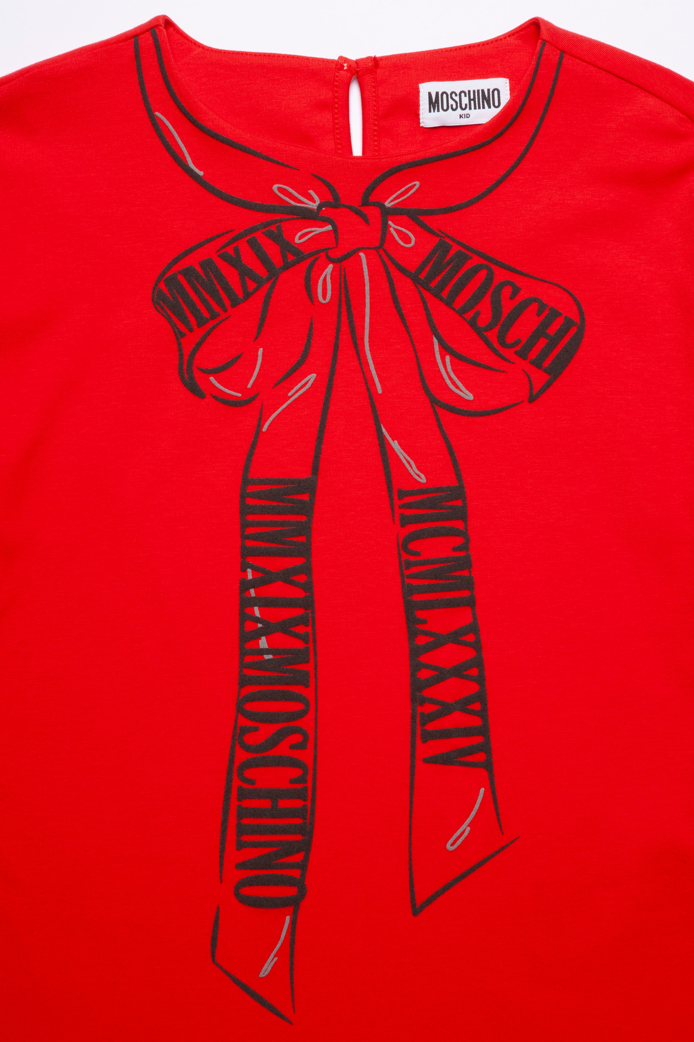 Girls Red Printing Bow-knot Top