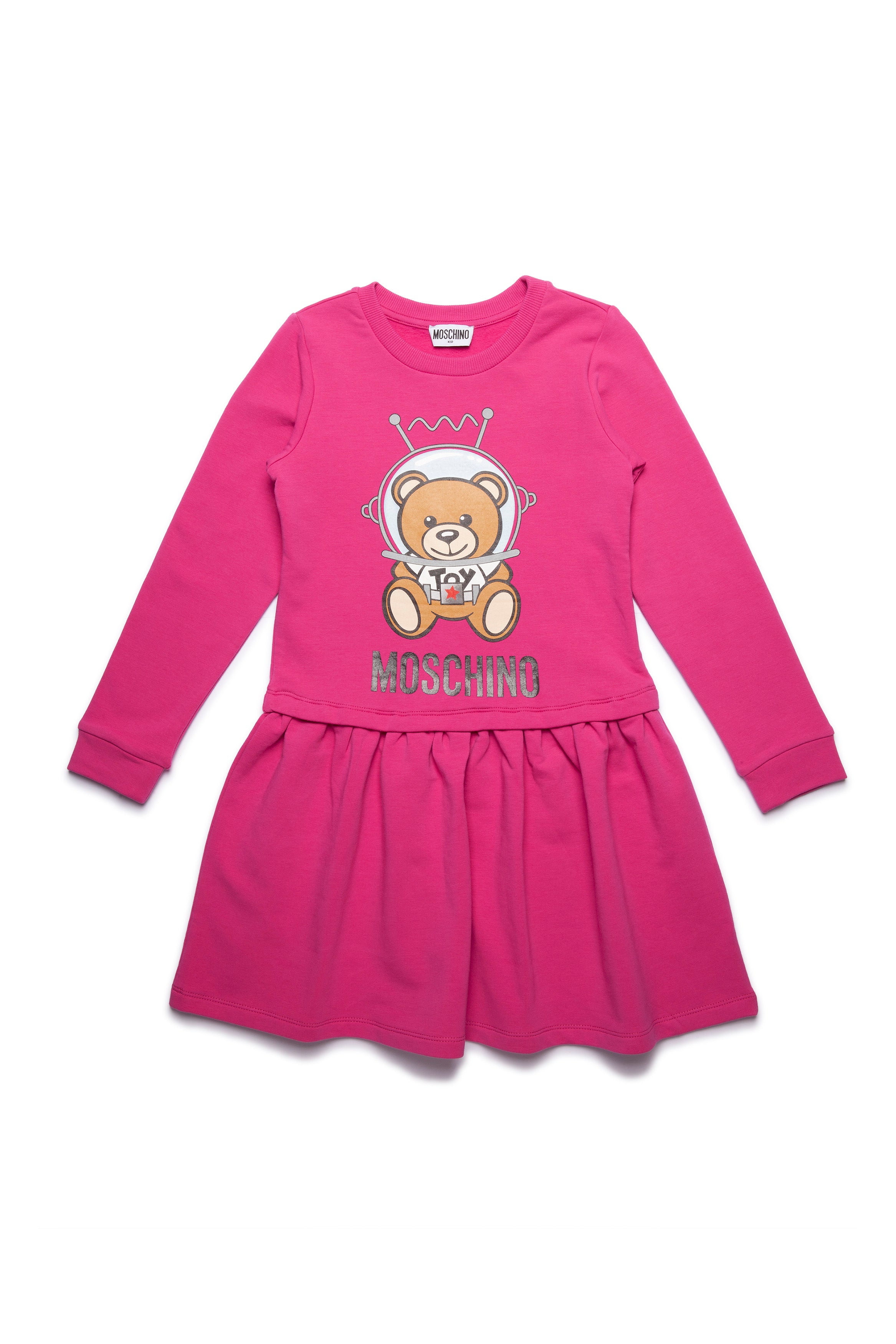 Girls Plum Red Printing Toy Cotton Dress