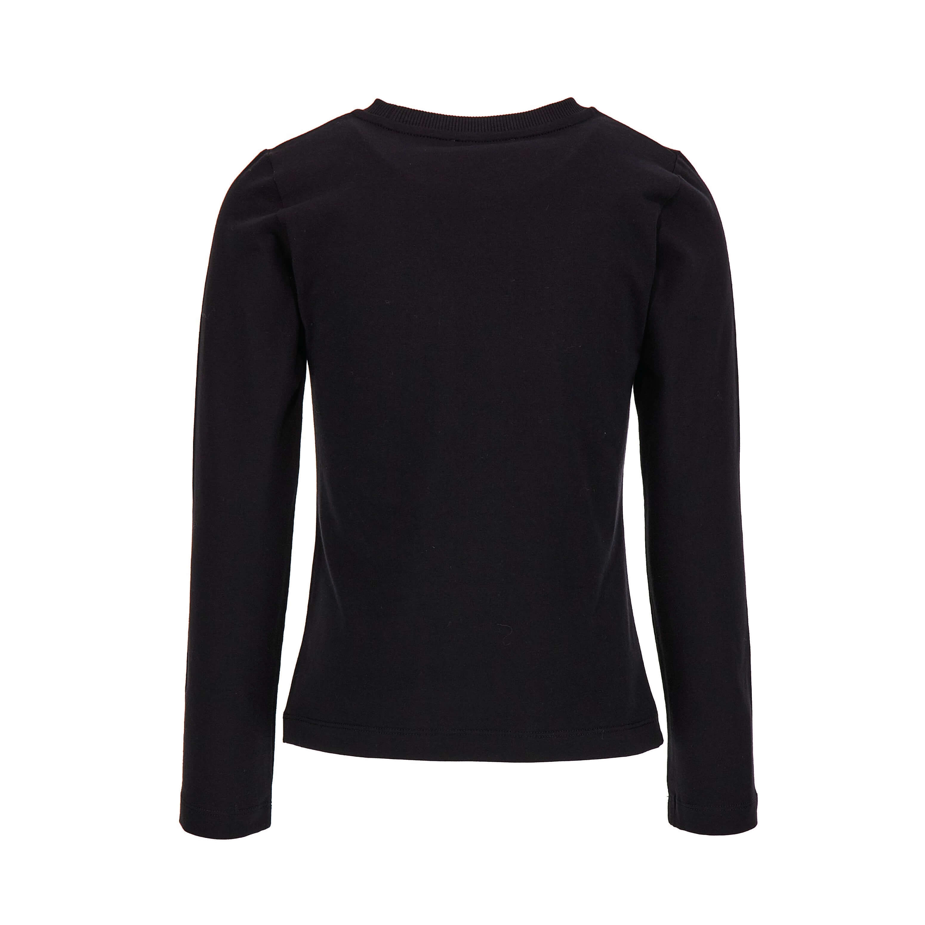 Girls Black Logo Cotton T-Shirt