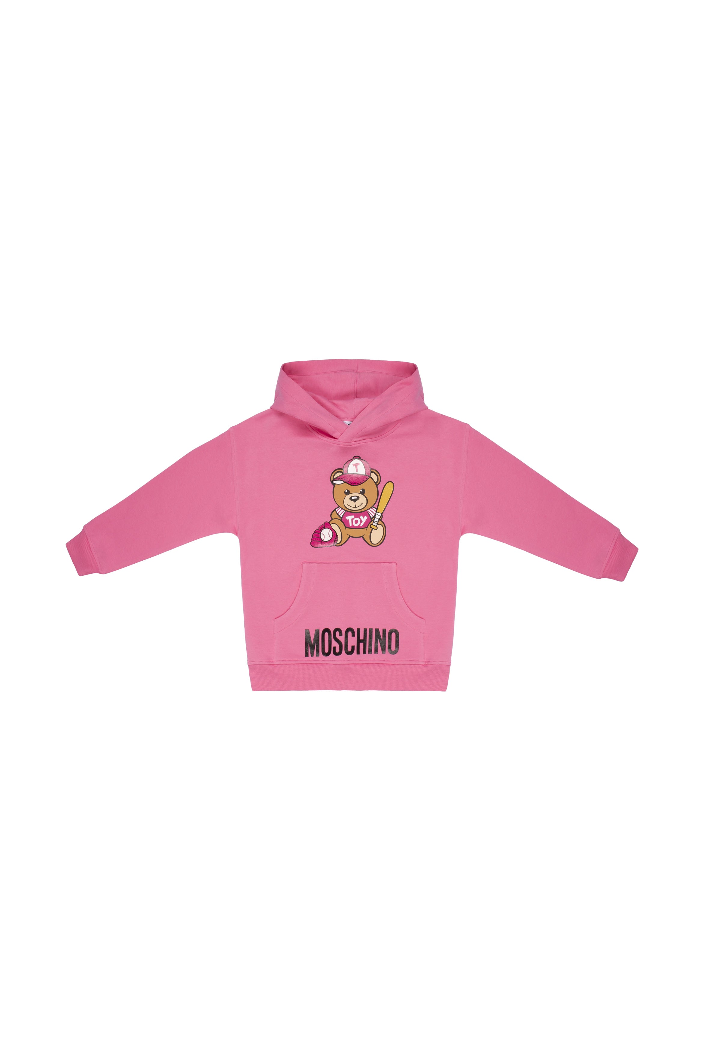 Girls Dark Pink Hooded Cotton Sweatshirt