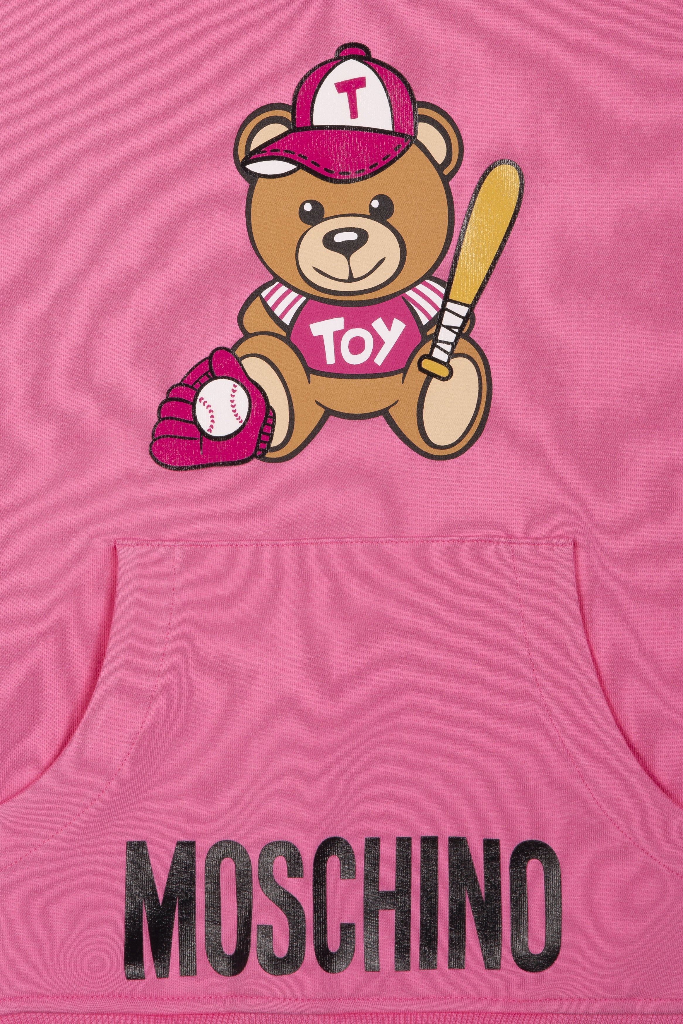 Girls Dark Pink Hooded Cotton Sweatshirt