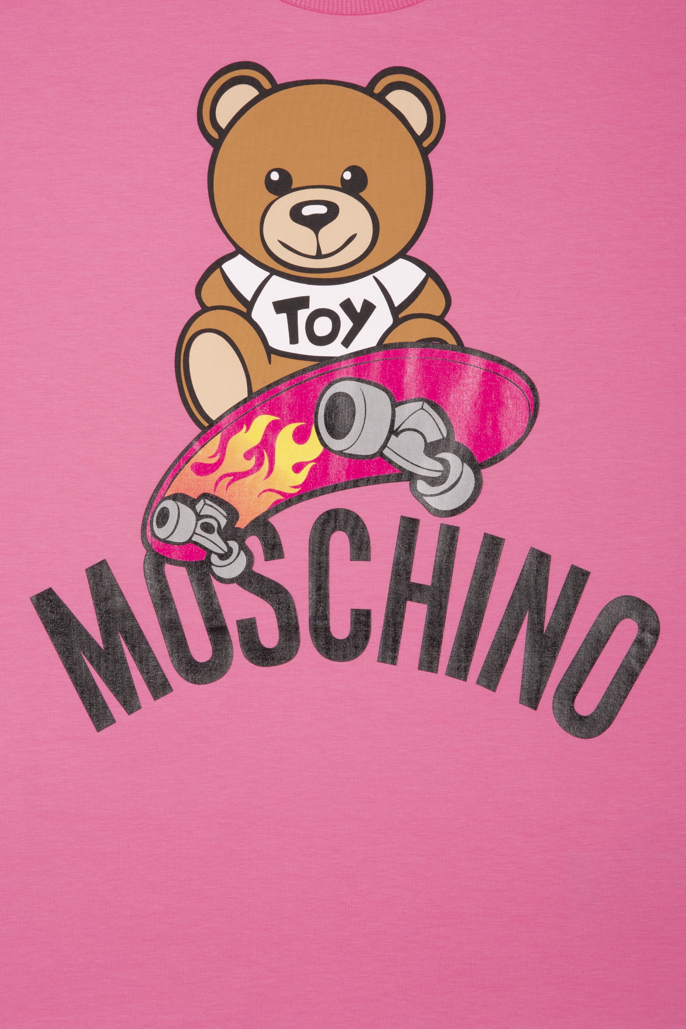 Girls Dark Pink Logo Cotton T-shirt