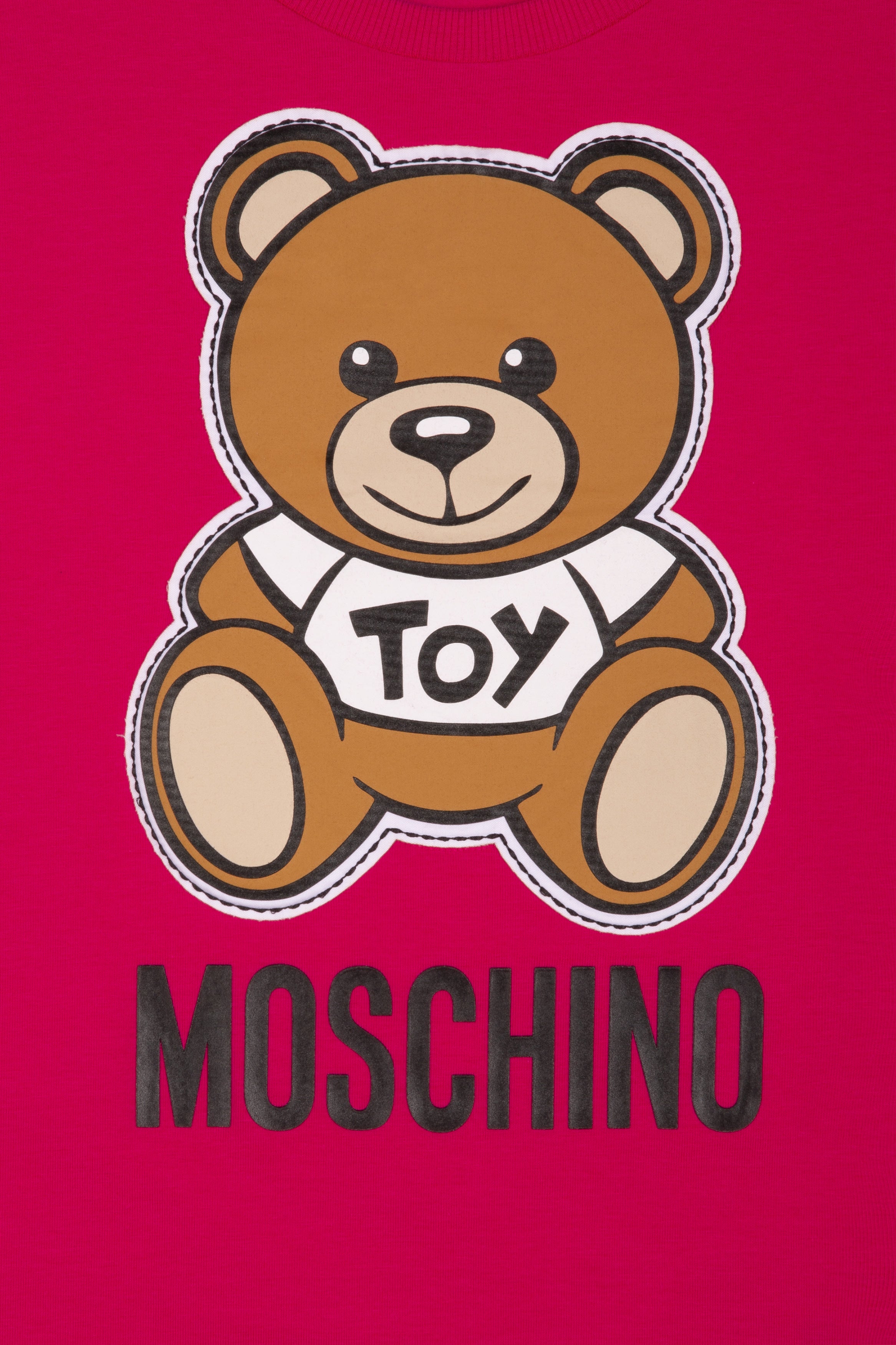Girls Fuchsia Logo Cotton T-shirt