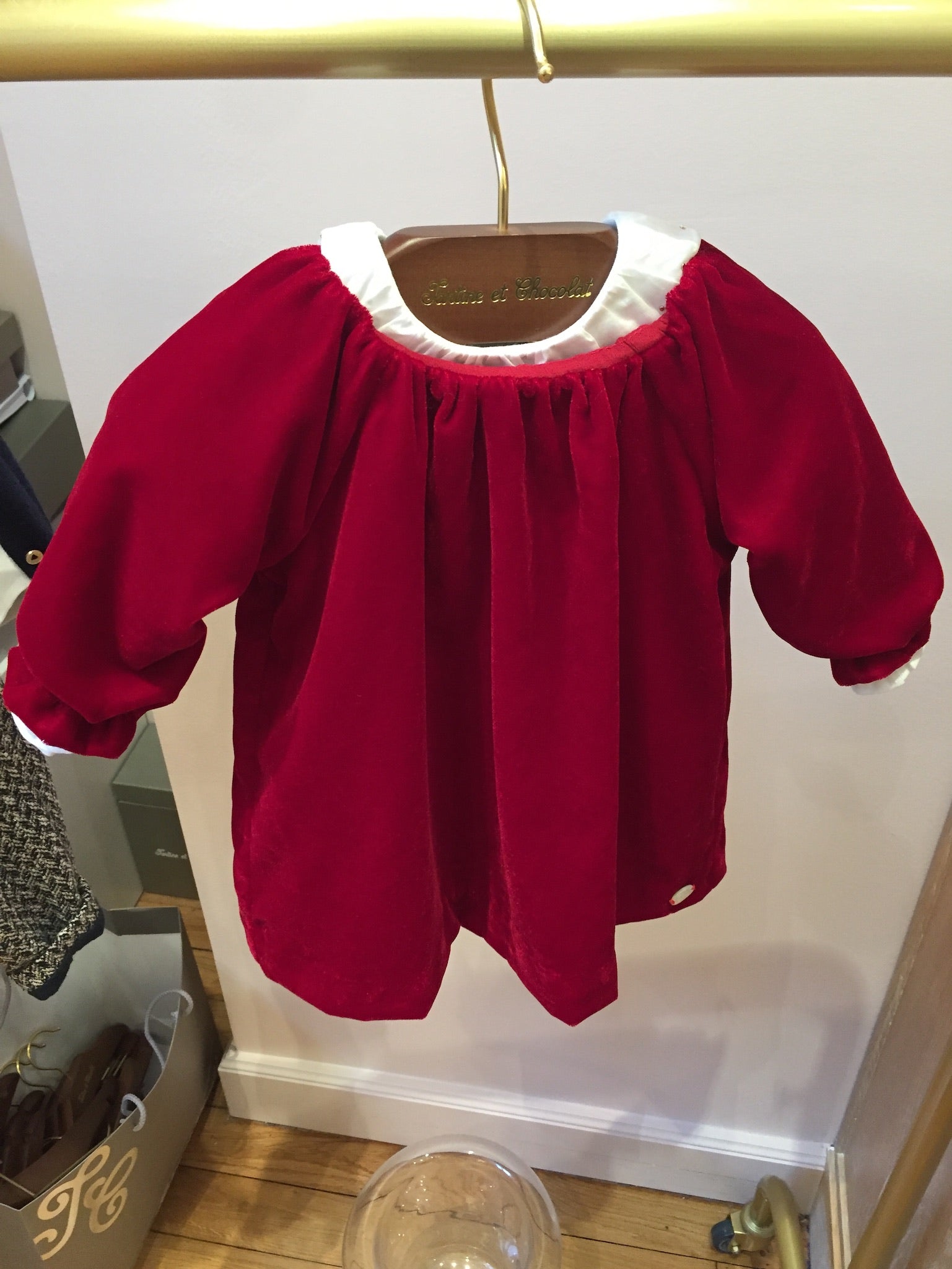Baby Girls Dark Red Dress