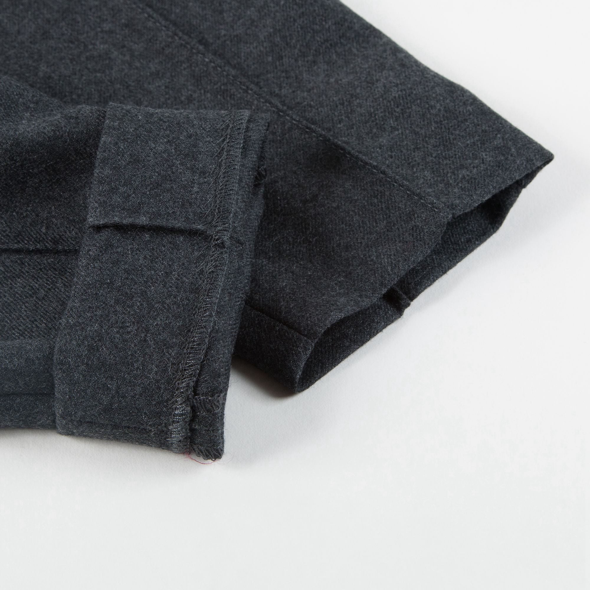 Girls Charcoal Gray Cotton  Trousers