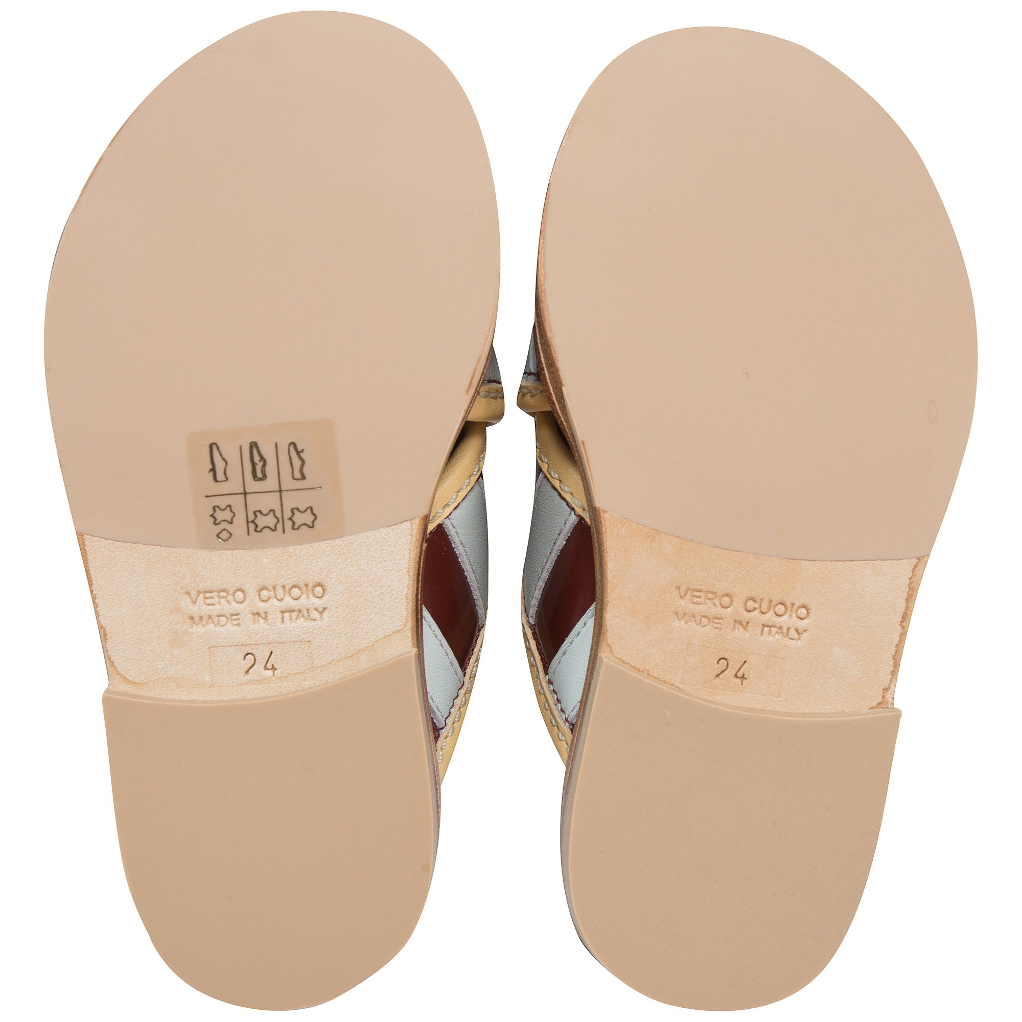 Girls Navy Leather Sandals