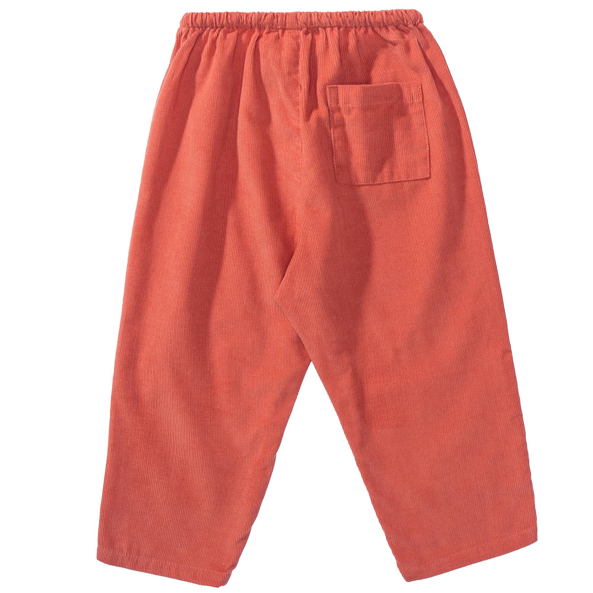 Baby Orange Cotton Trousers