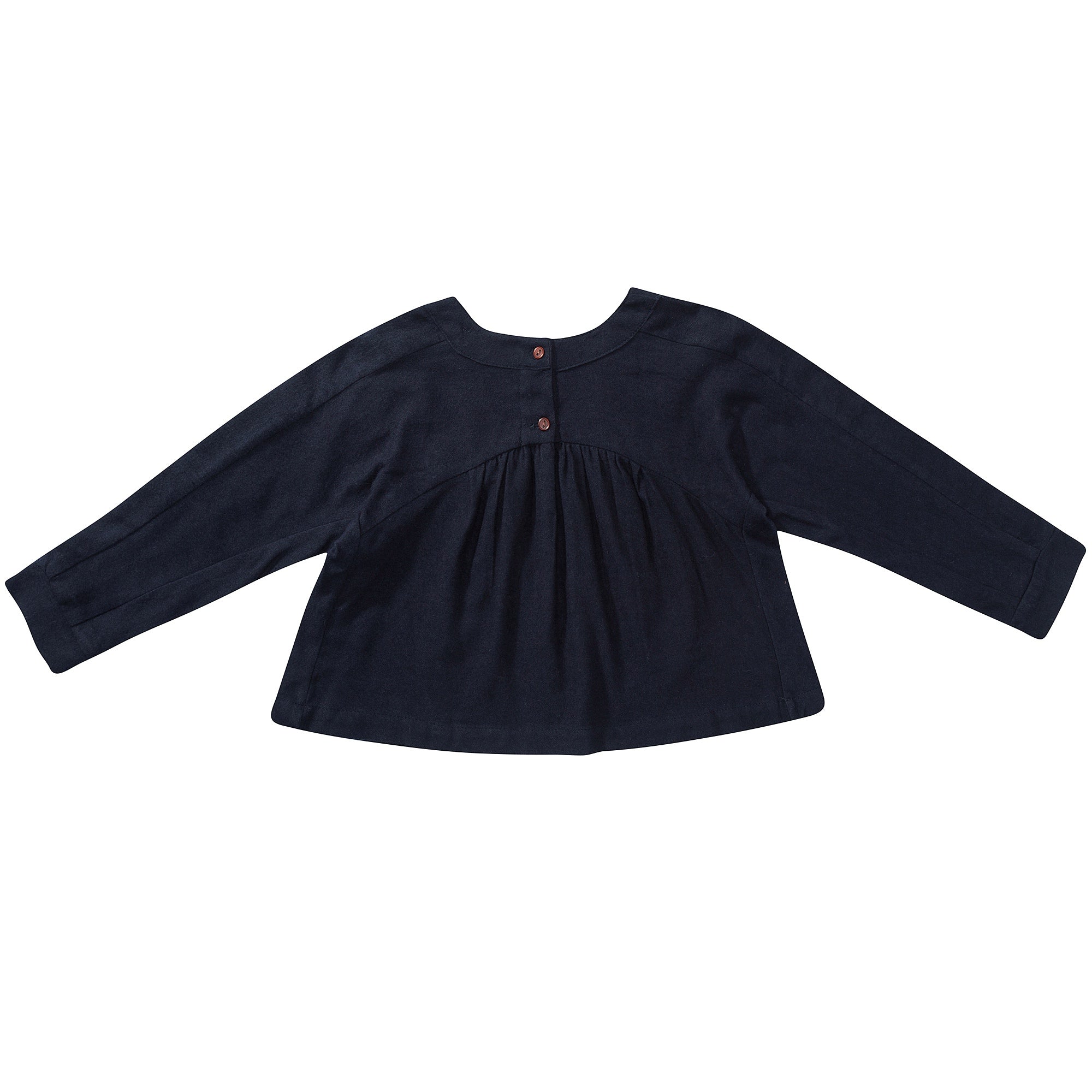 Girls Navy Blue Cotton Blouse