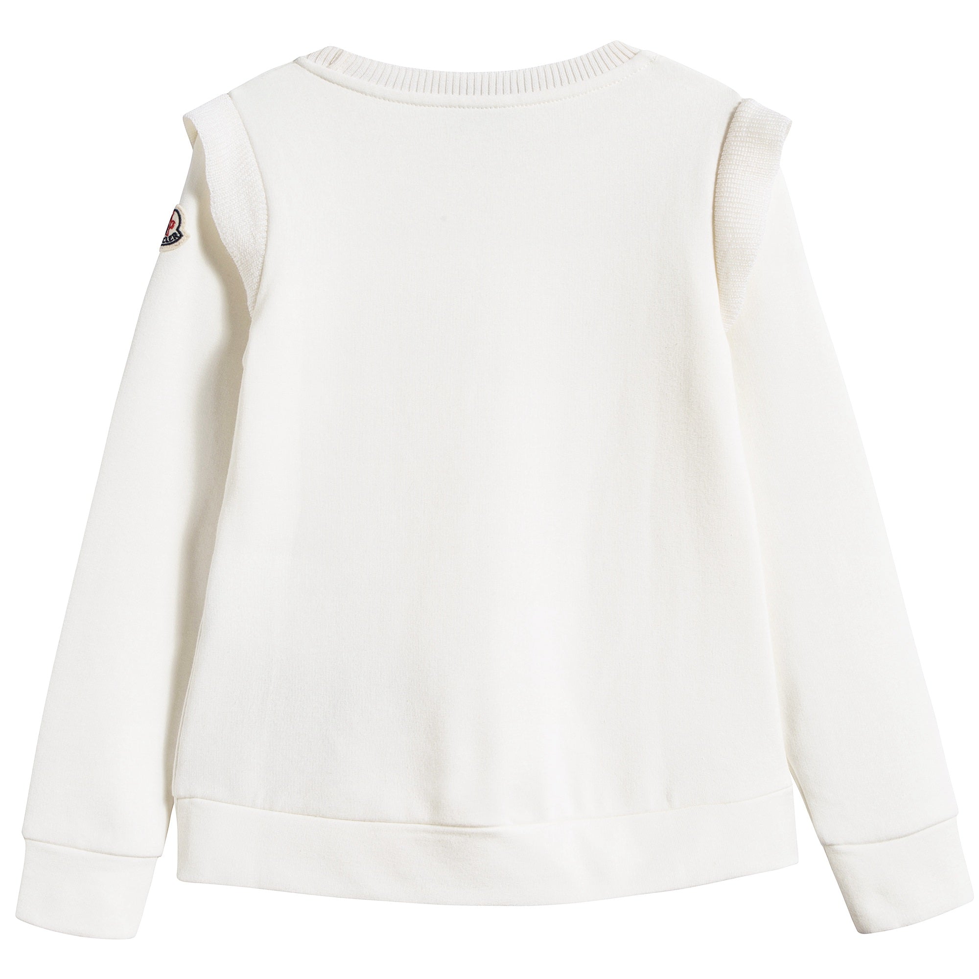 Girls White "MAGLIA GIROCOLLO" Cotton Sweatshirts